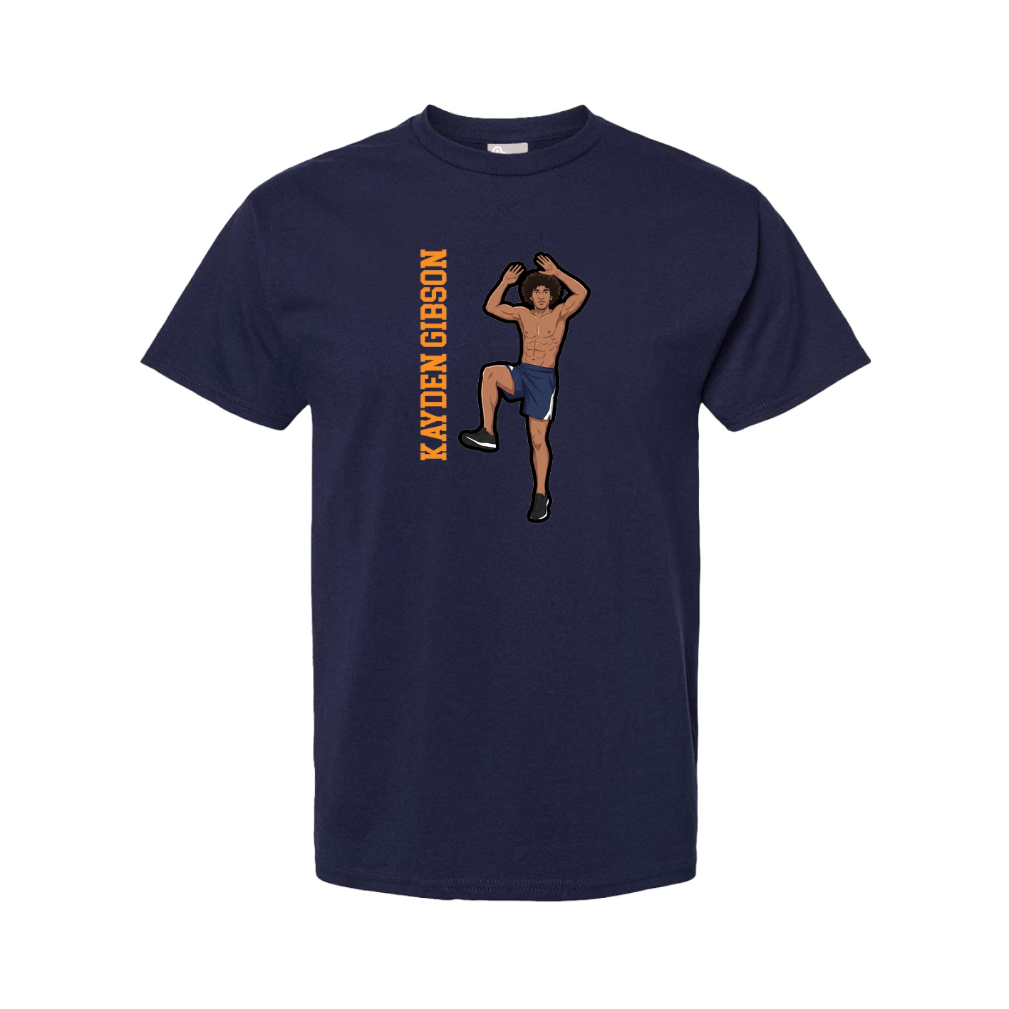 Tee — Name Vertical in Navy