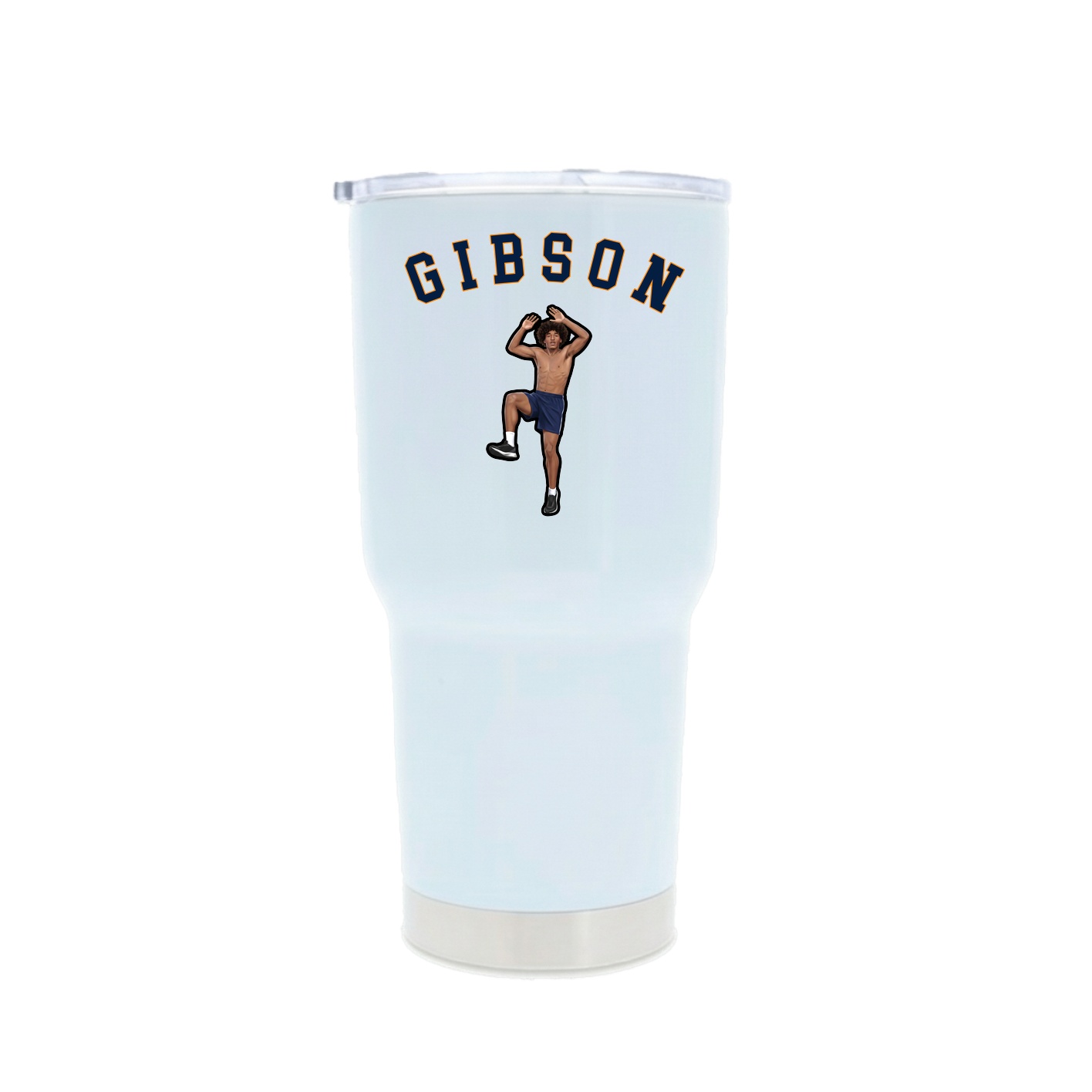 30oz Stainless Steel Tumbler — Shirsey Arch in White