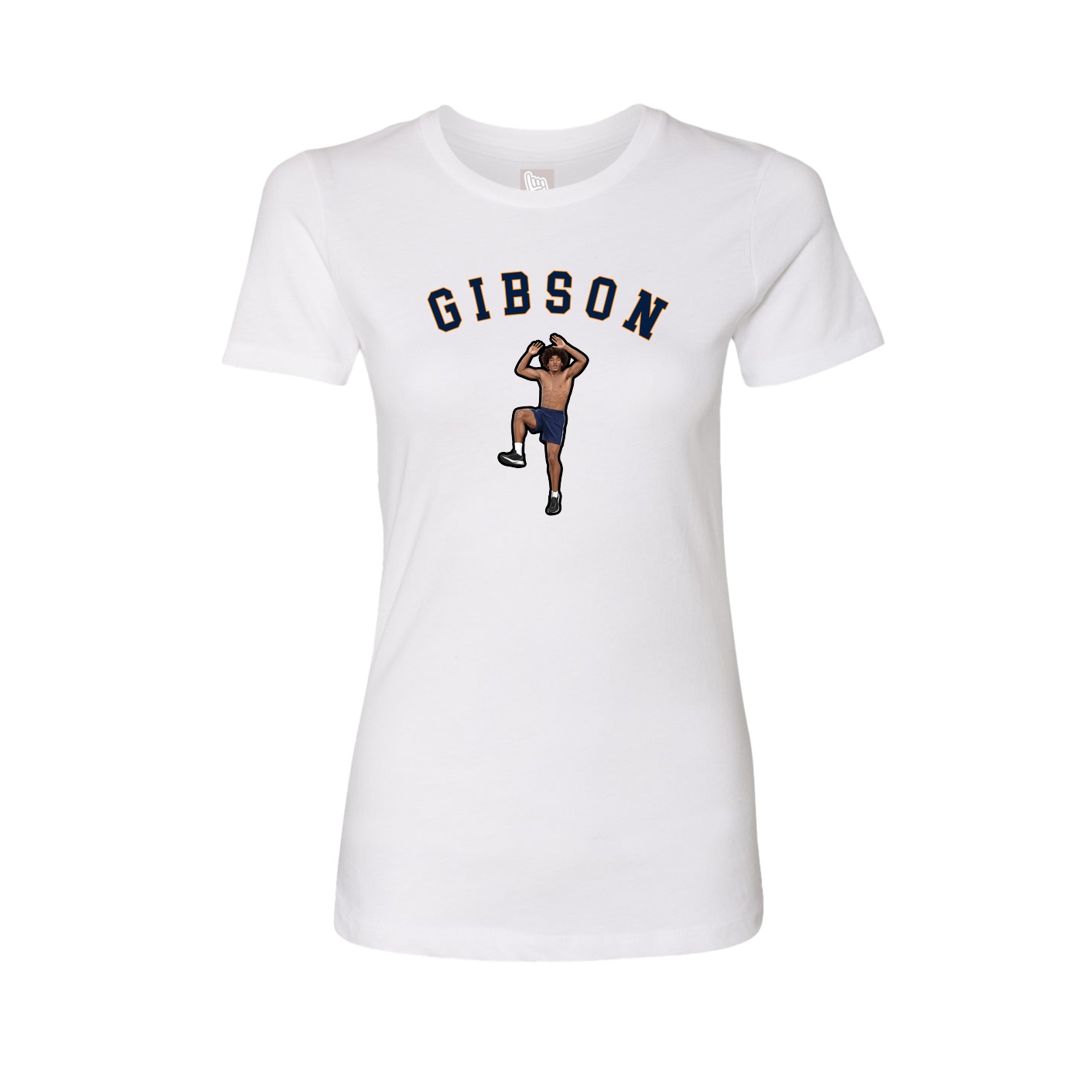 Fitted Women's Tee — Shirsey Arch in White