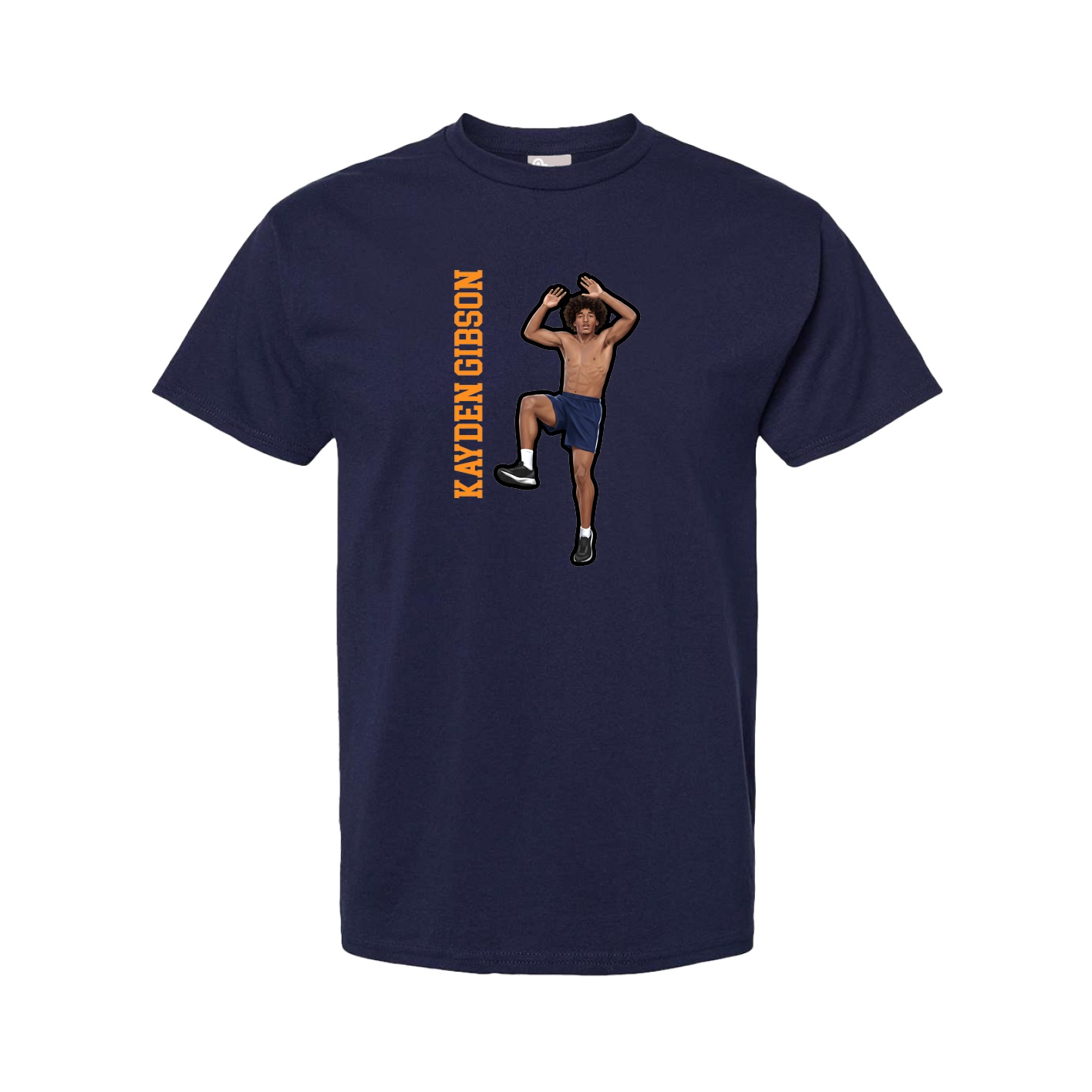 Youth Tee — Name Vertical in Navy