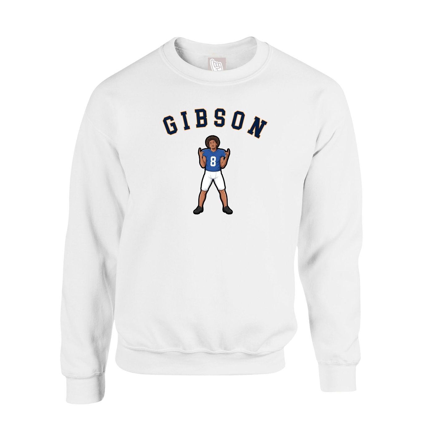 Fleece Crew — Shirsey Arch in White