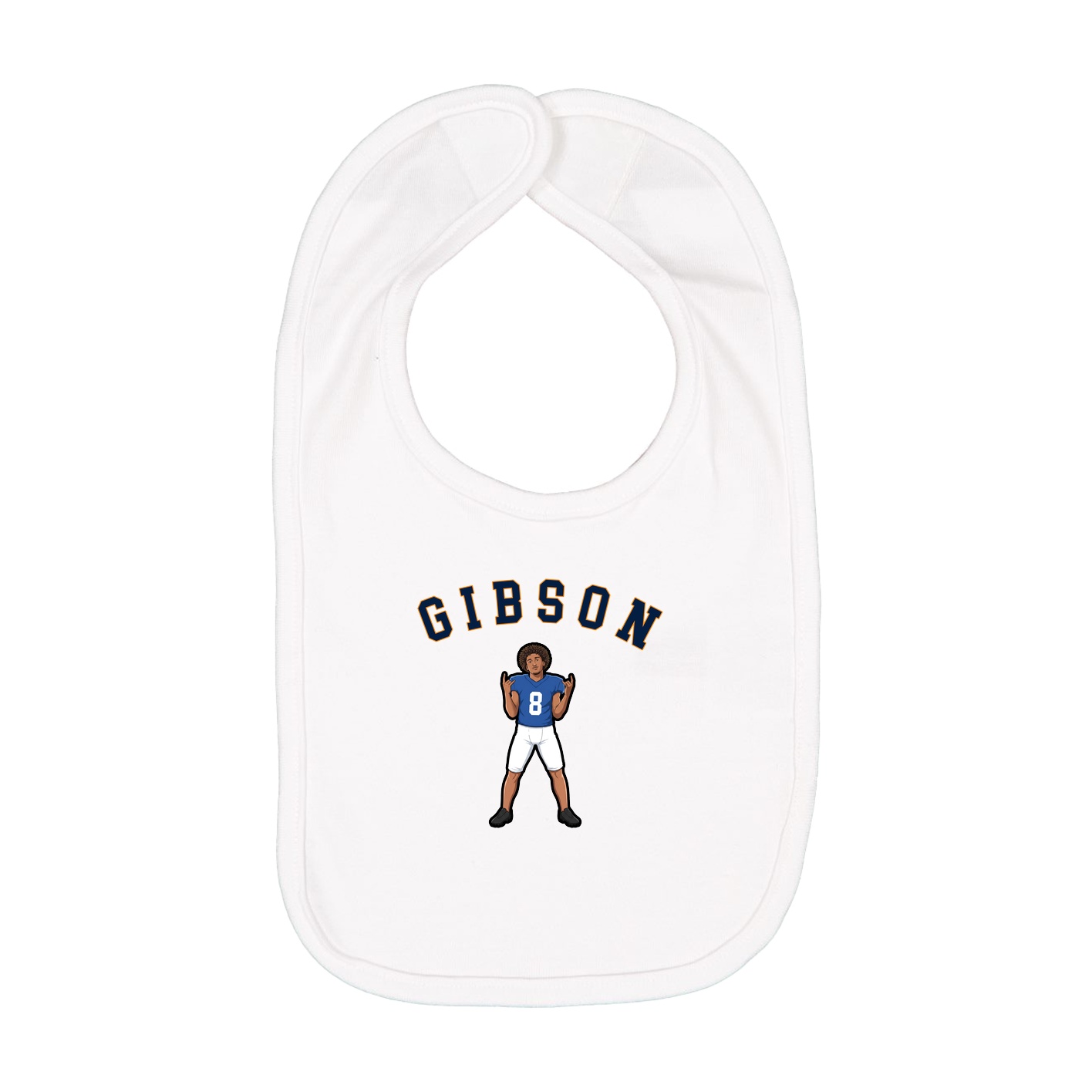 Infant Bib — Shirsey Arch in White