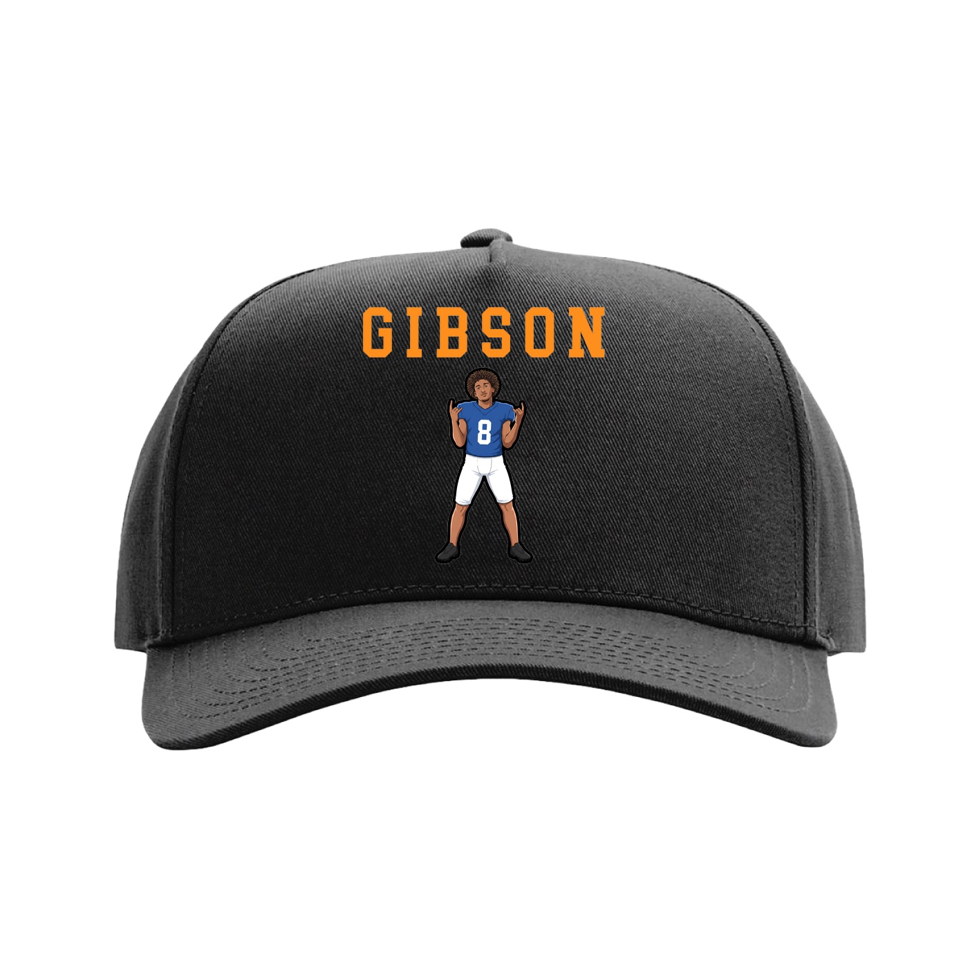 Full Fabric Five-Panel Champ Cap — Shirsey in Black