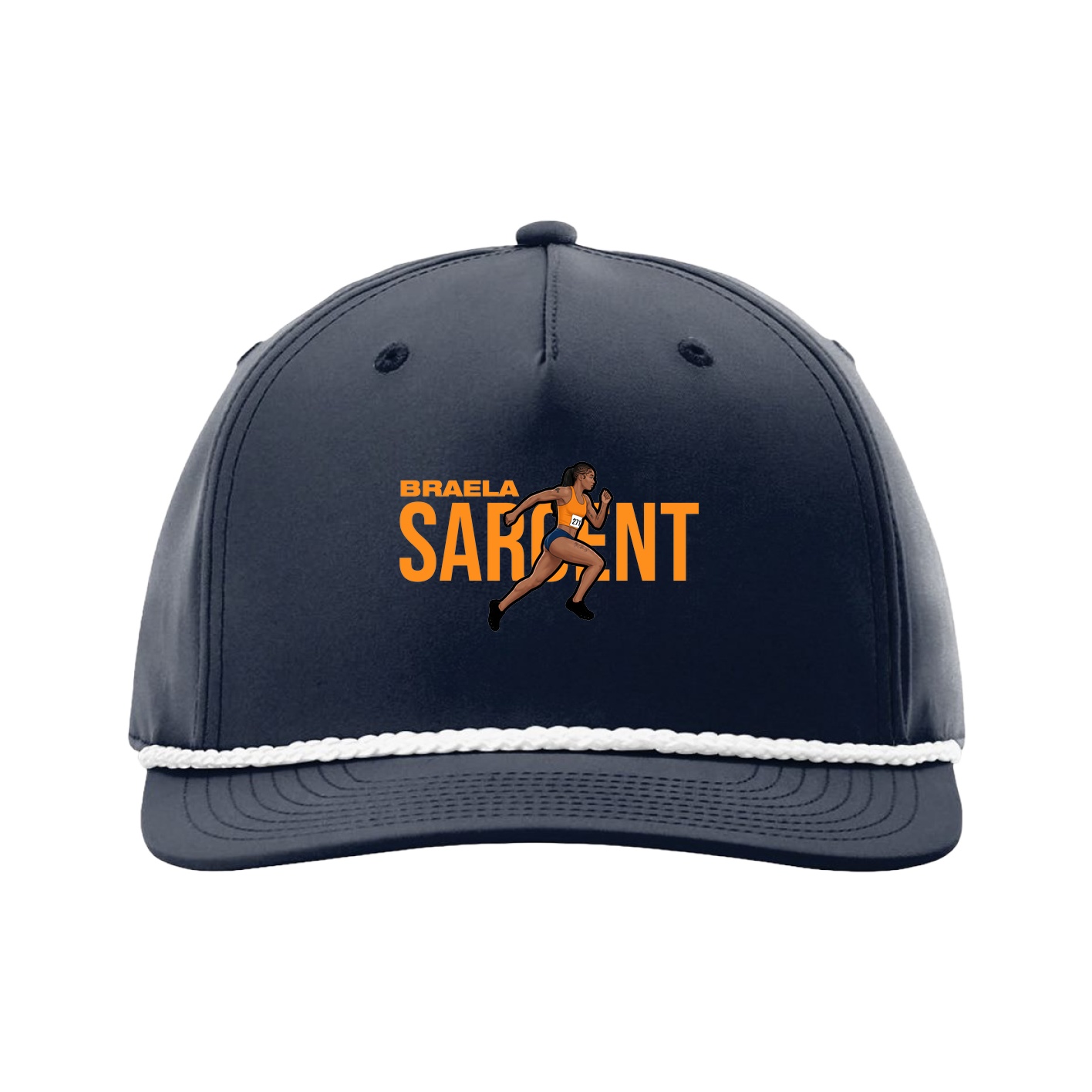 Five-Panel Classic Rope Cap — Player Name in Navy