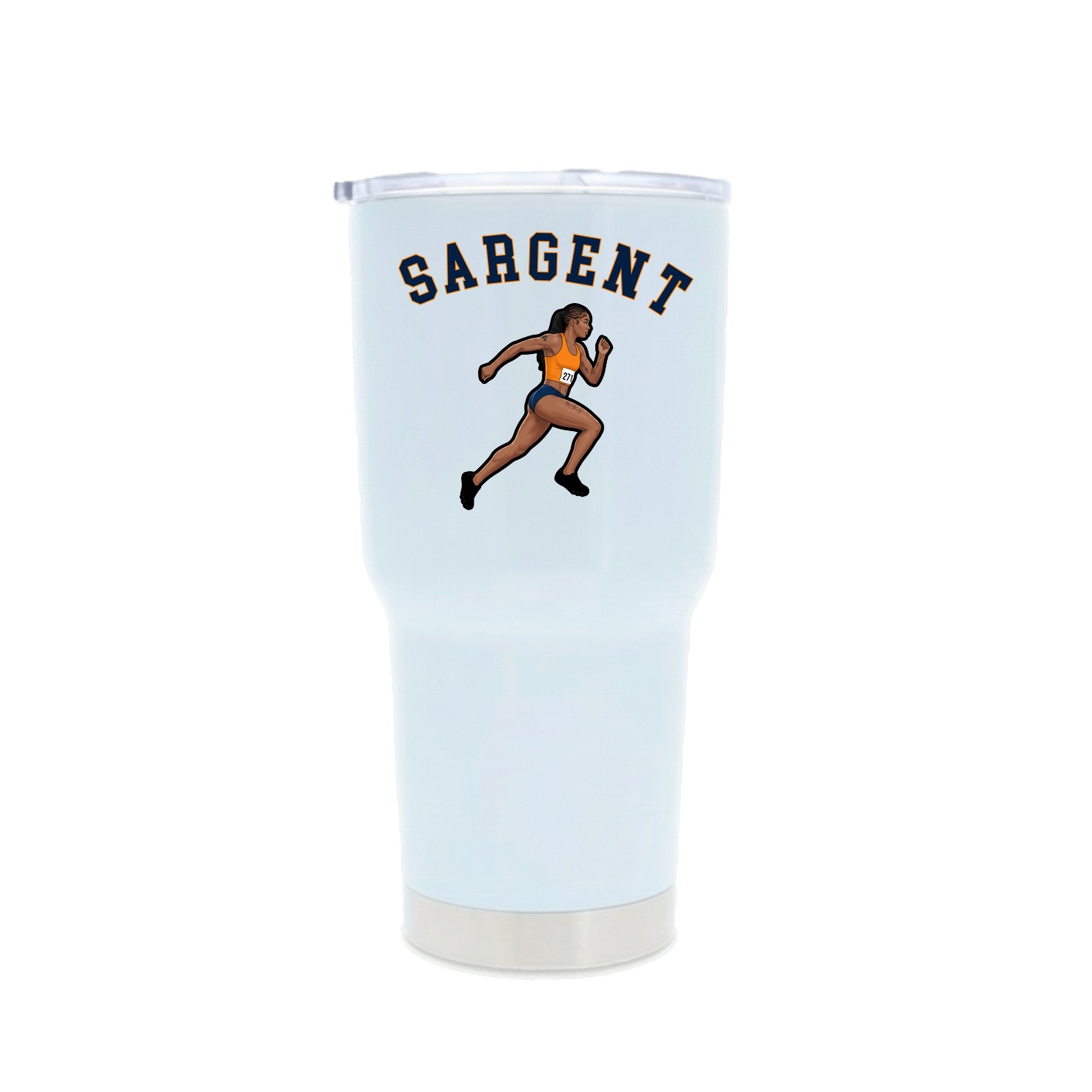 30oz Stainless Steel Tumbler — Shirsey Arch in White