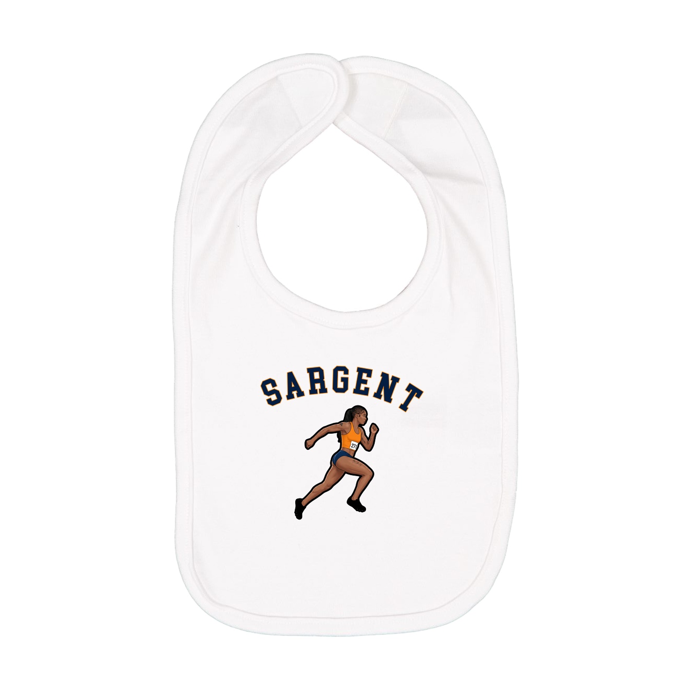 Infant Bib — Shirsey Arch in White