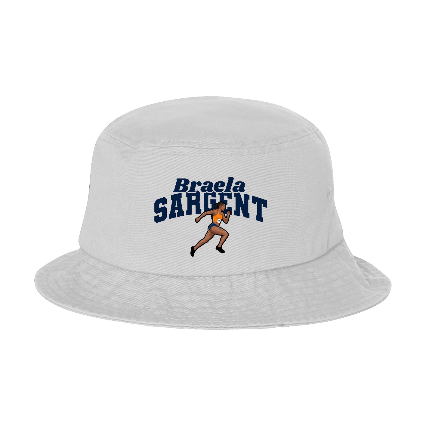 Bucket Cap — Signature Arch in White