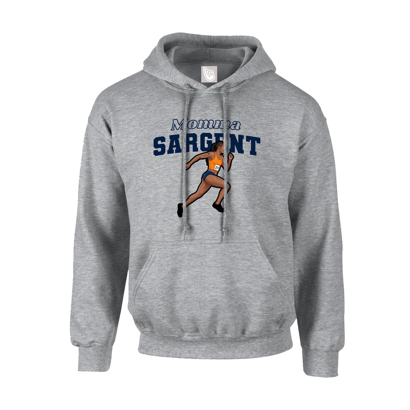 Youth Hoodie — Mothers Day Block in Grey