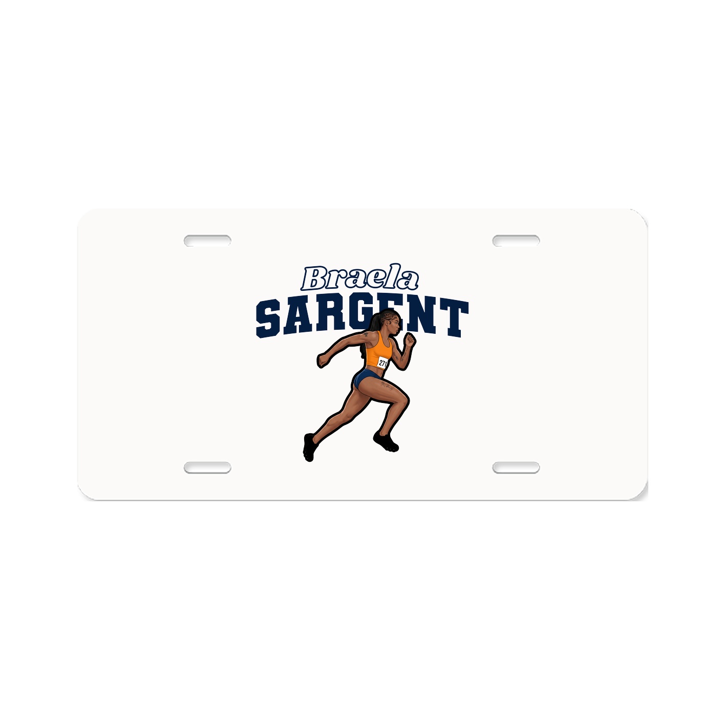 License Plate — Name Arch in Classic
