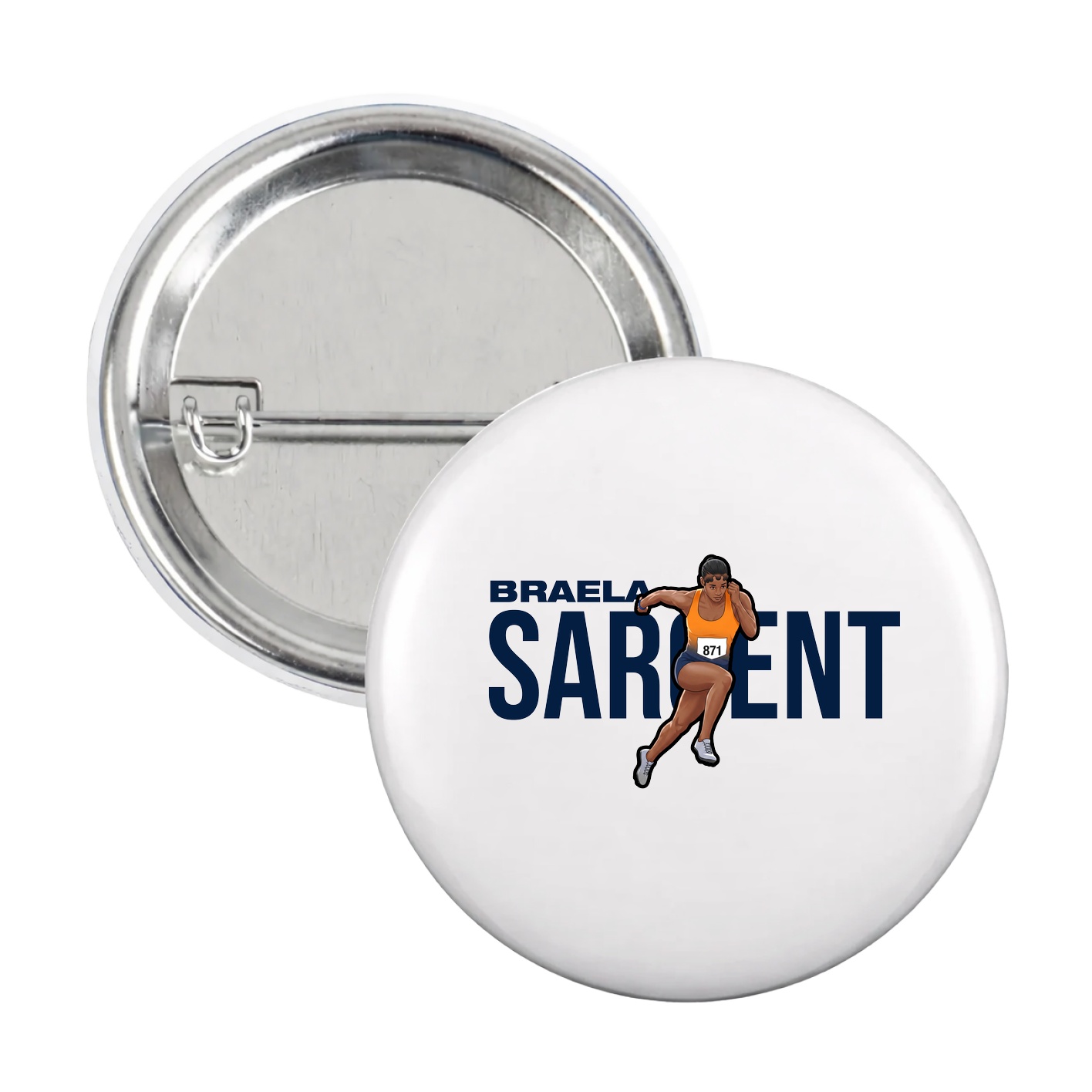 Game Day Button — Player Name in White