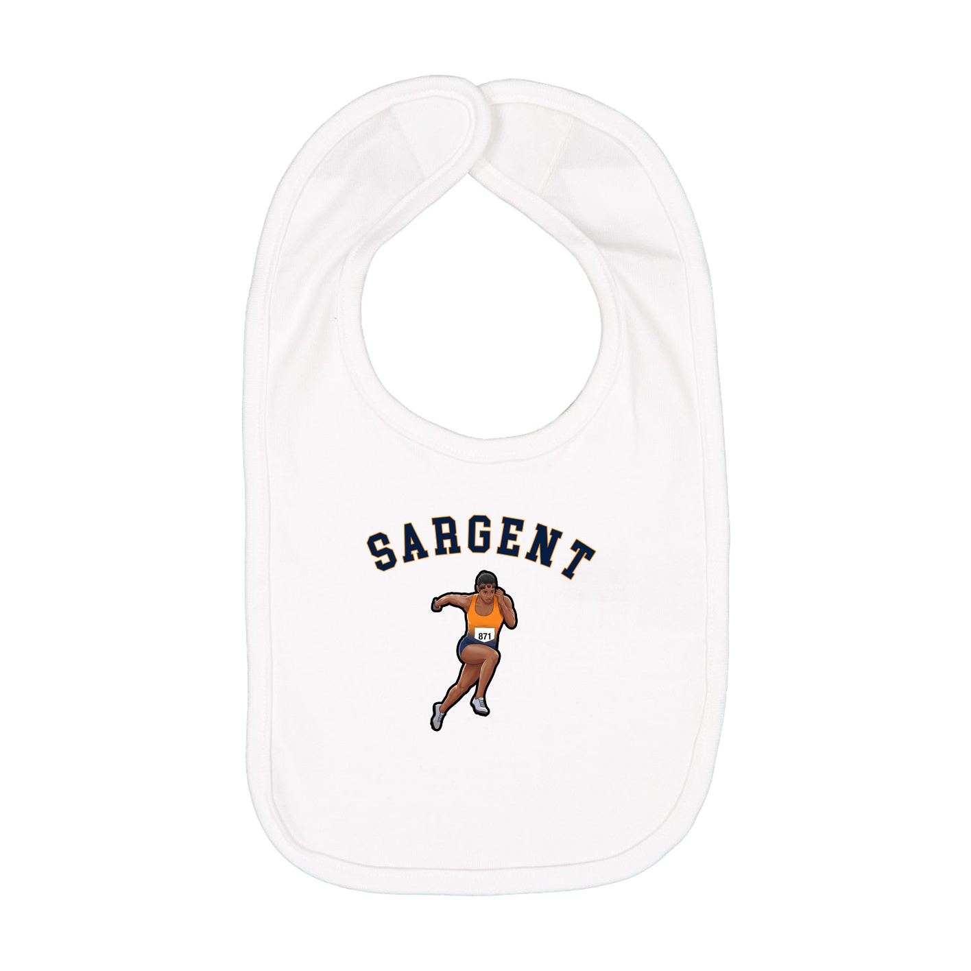 Infant Bib — Shirsey Arch in White
