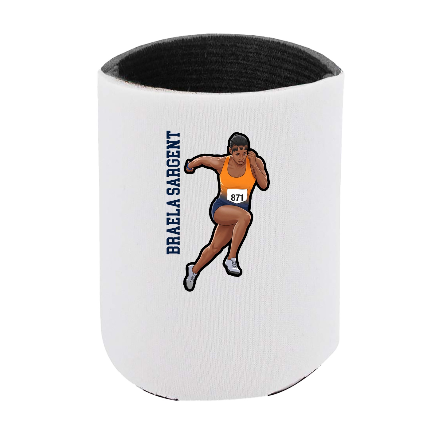 Can Holder — Name Vertical in White