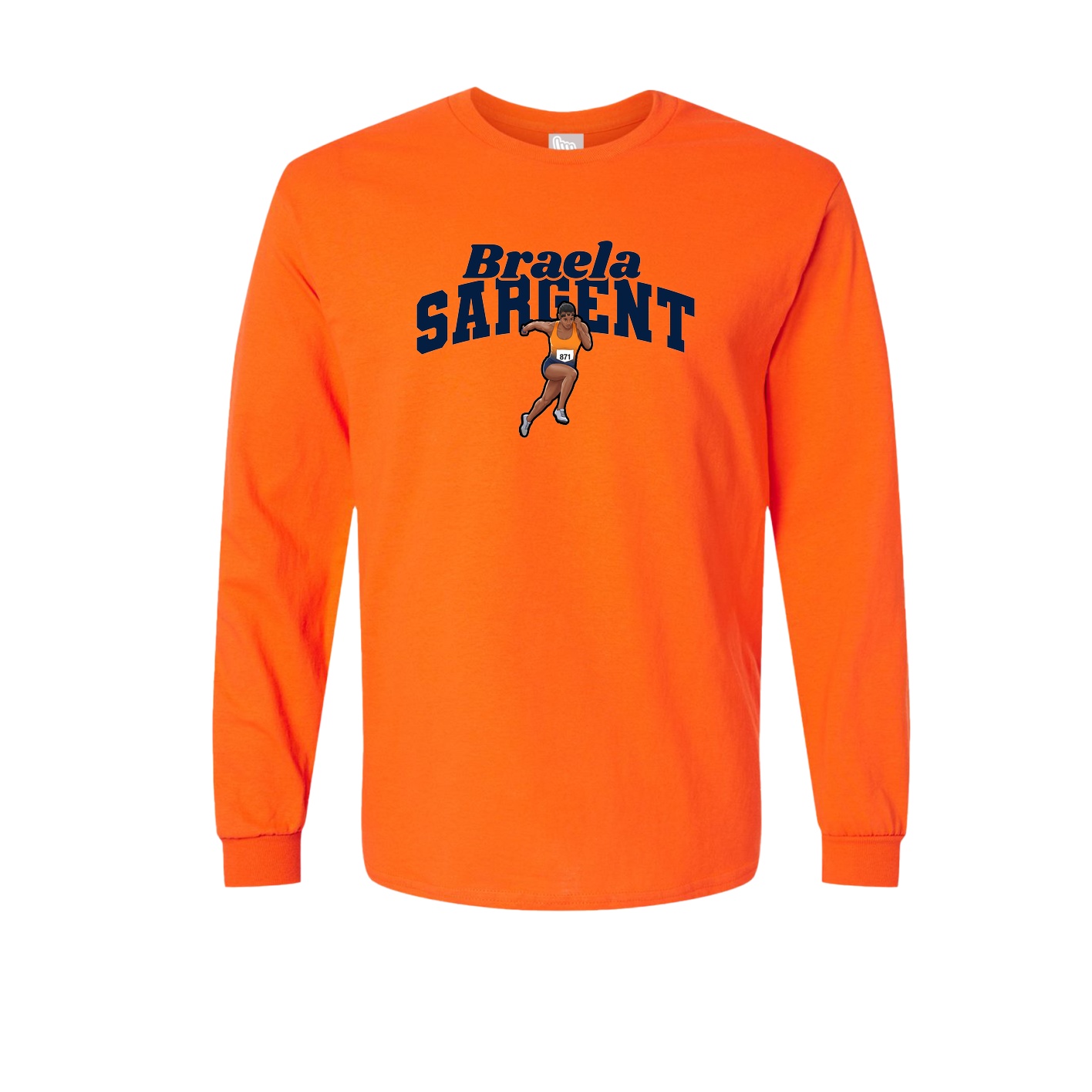 Long Sleeve Tee — Signature Arch in Orange