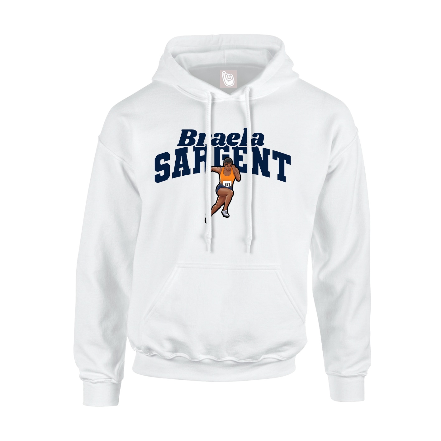 Hoodie — Signature Arch in White