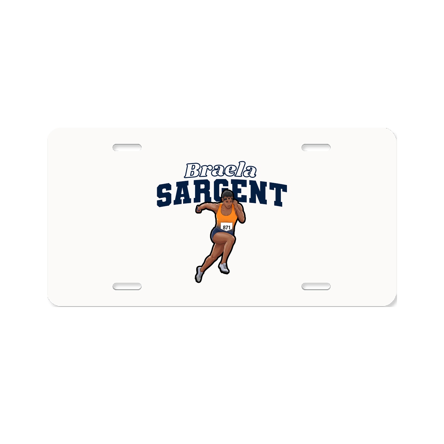License Plate — Name Arch in Classic