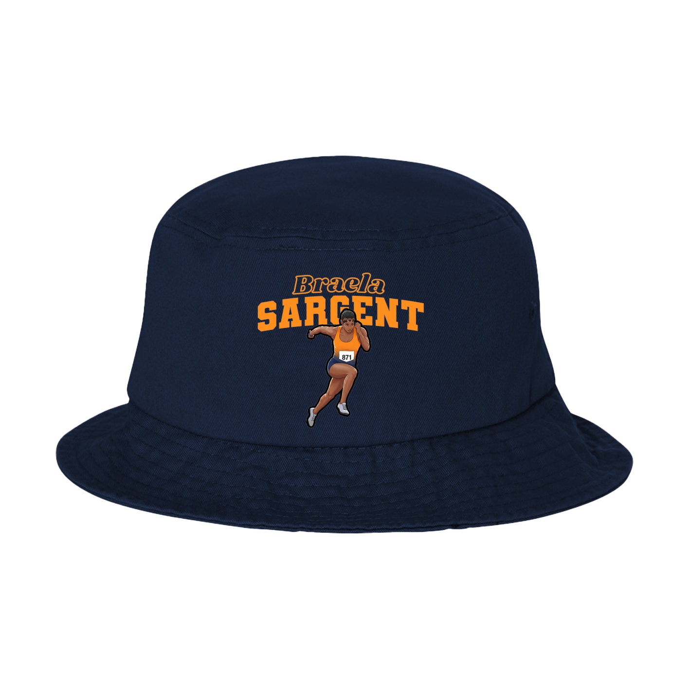 Bucket Cap — Name Arch in Navy