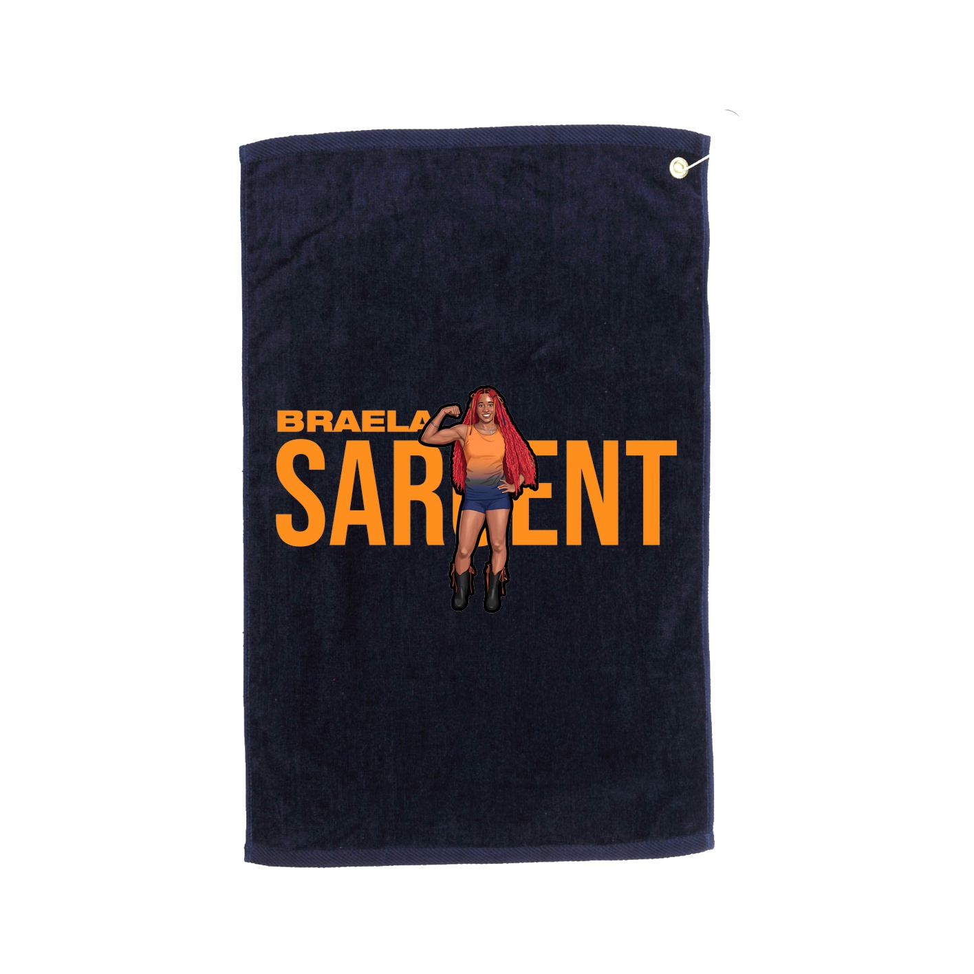Golf Towel — Player Name in Navy