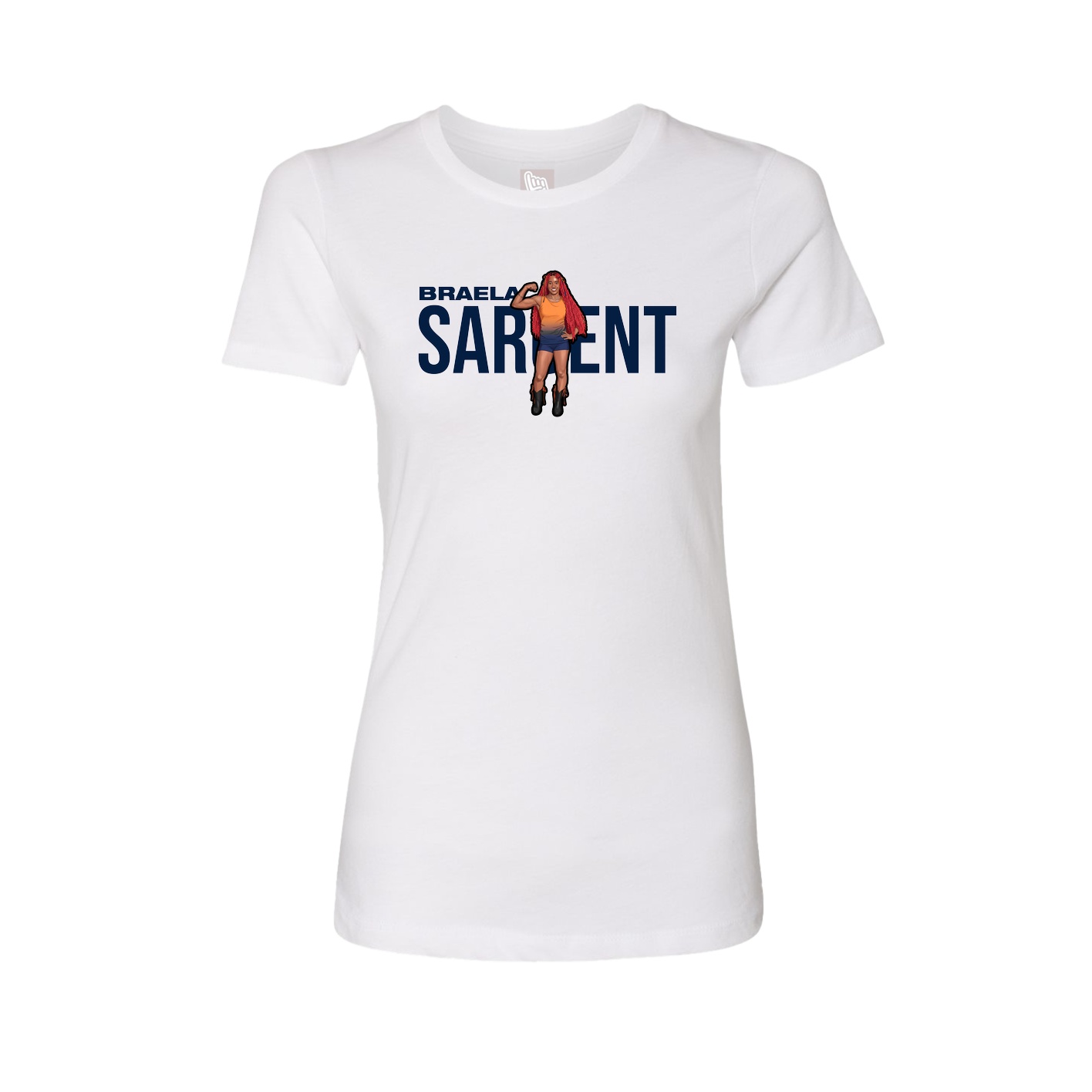 Womens Tee — Player Name in White