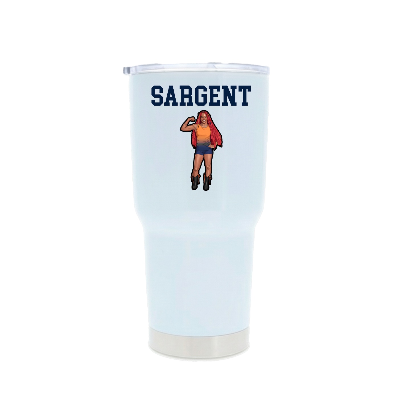 30oz Stainless Steel Tumbler — Shirsey in White