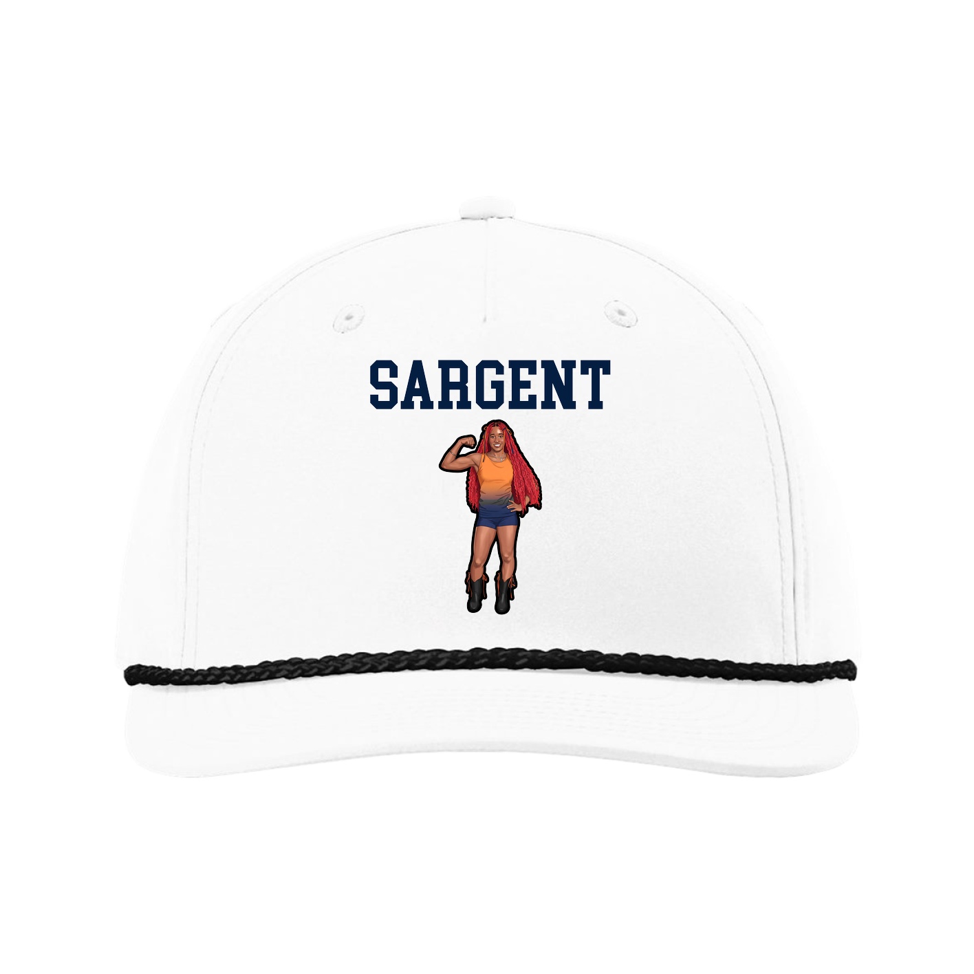 Five-Panel Classic Rope Cap — Shirsey in White