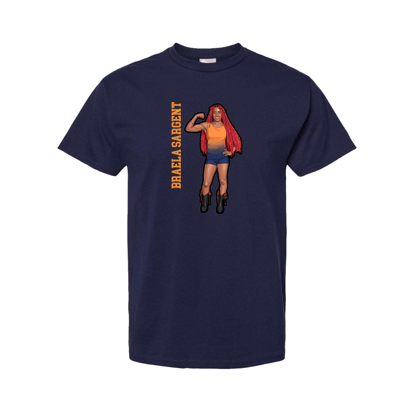 Youth Tee — Name Vertical in Navy