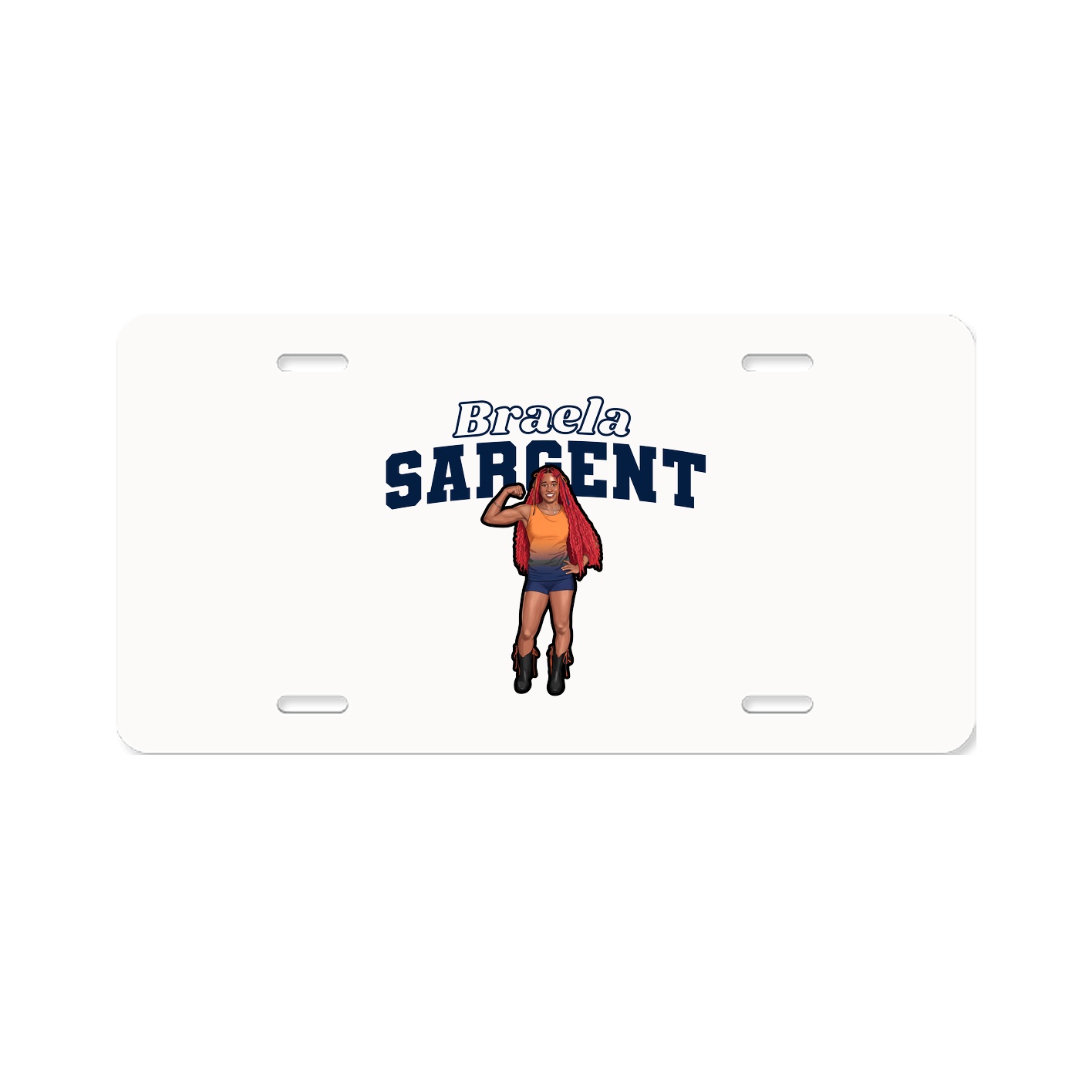 License Plate — Name Arch in Classic