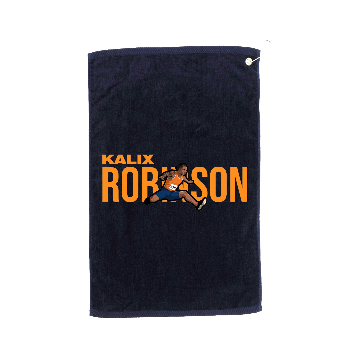 Golf Towel — Player Name in Navy