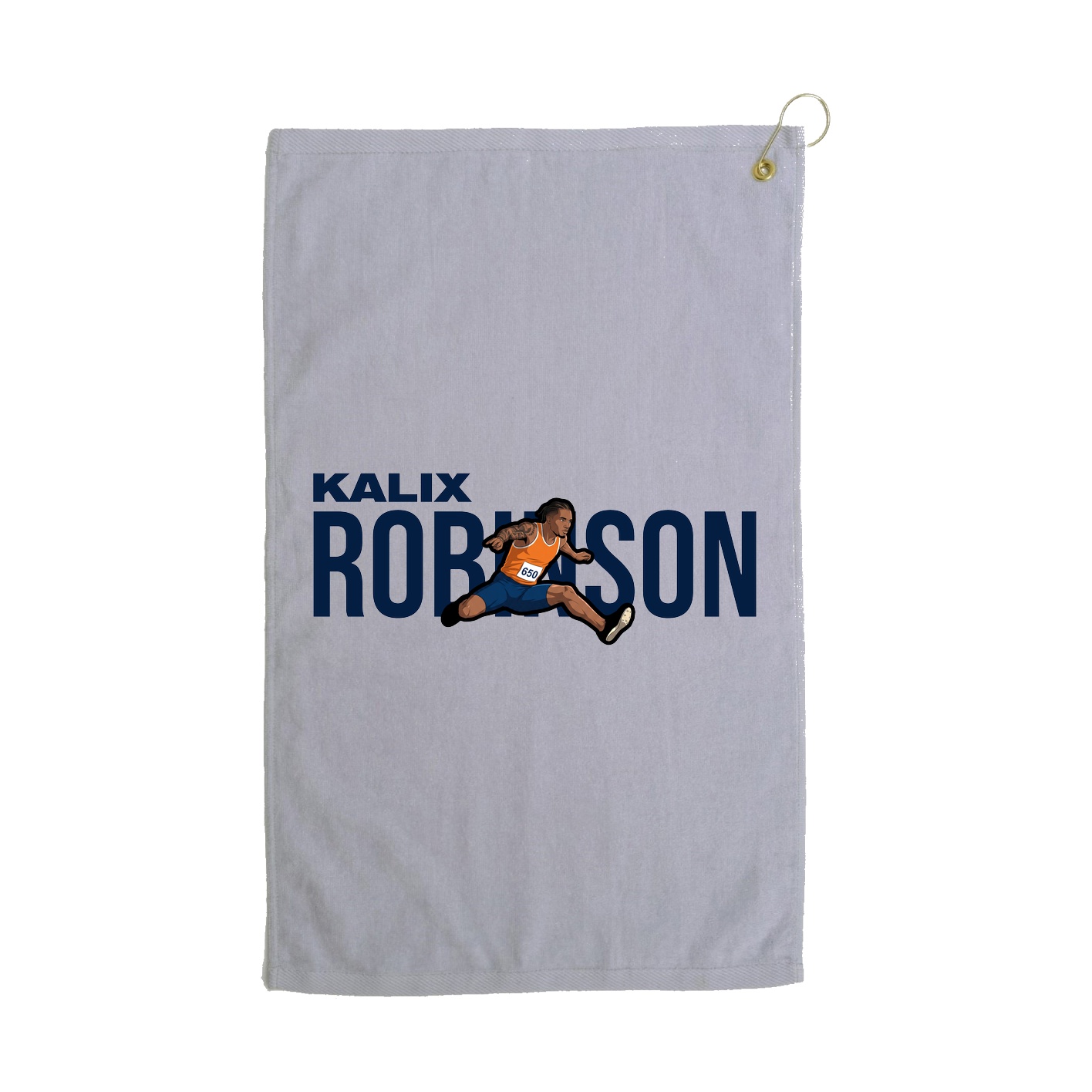 Golf Towel — Player Name in Grey