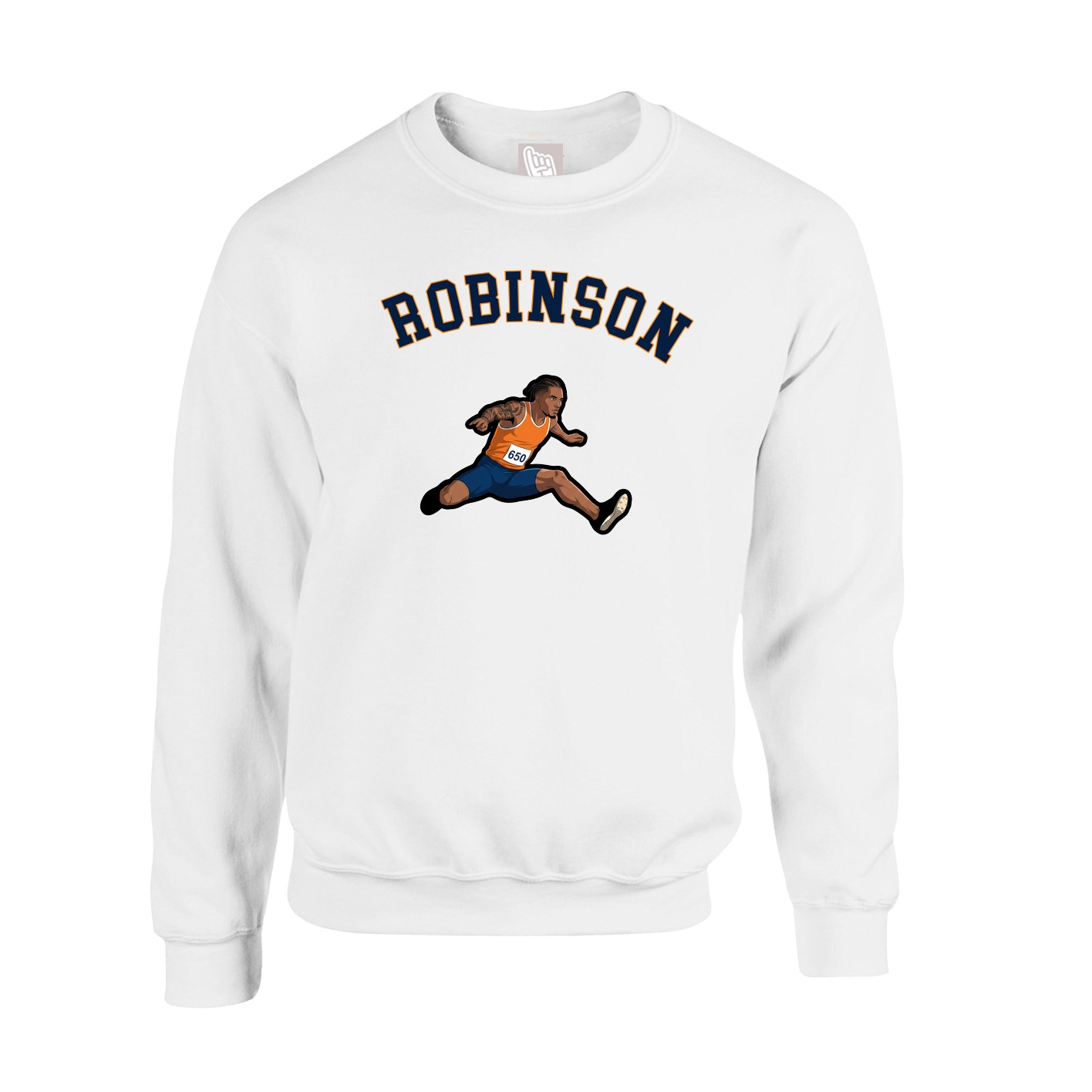 Fleece Crew — Shirsey Arch in White