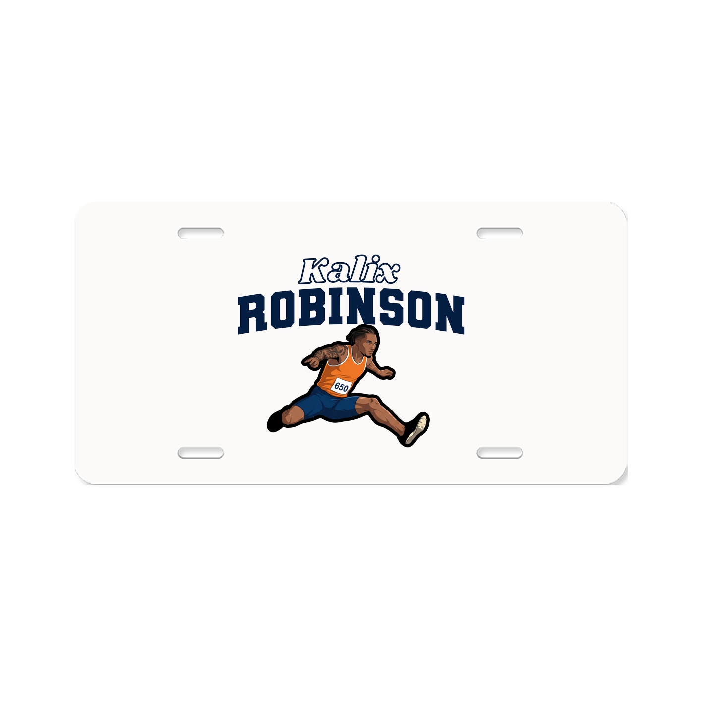 License Plate — Name Arch in Classic