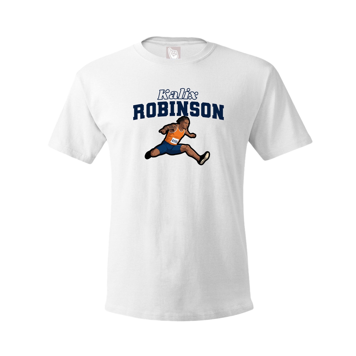 Youth Tee — Name Arch in White