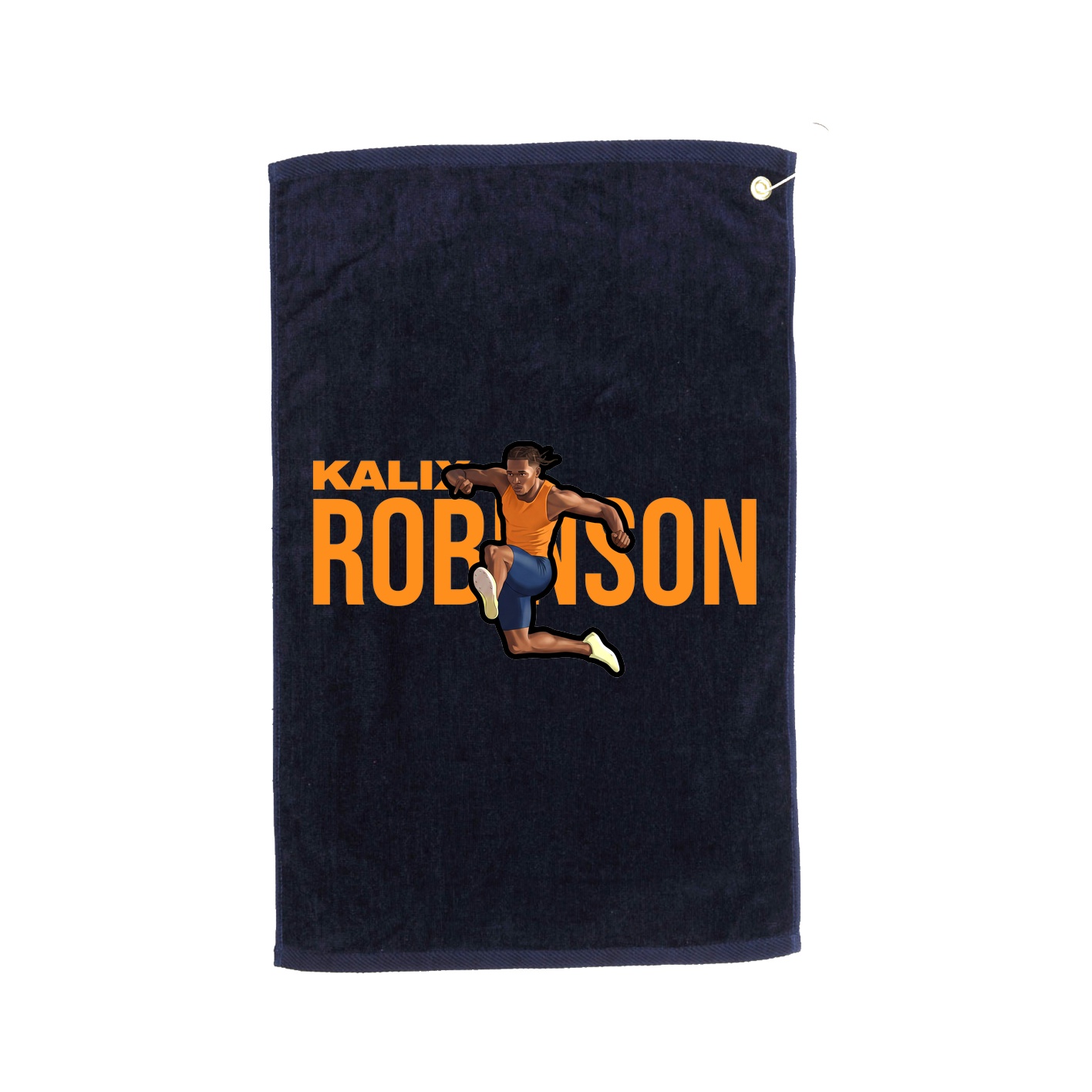 Golf Towel — Player Name in Navy