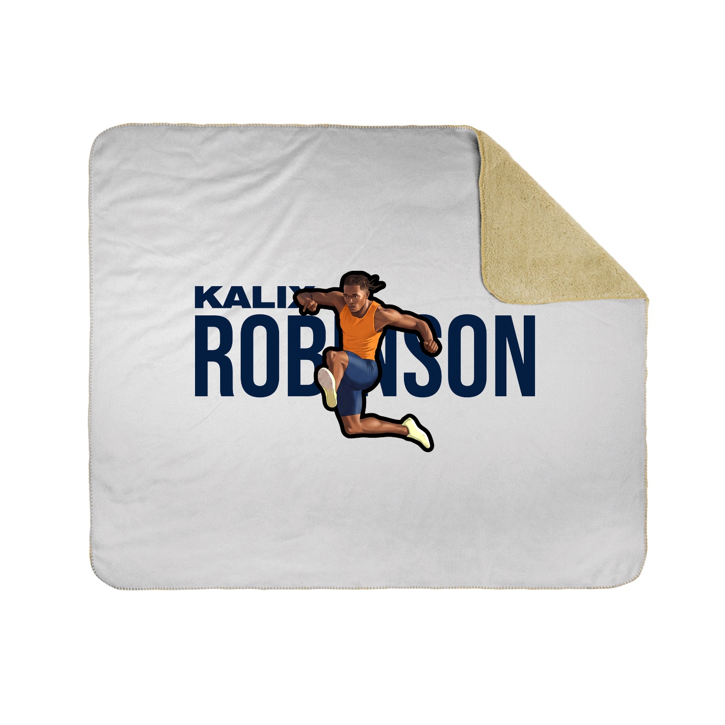 Throw Blanket — Player Name in White