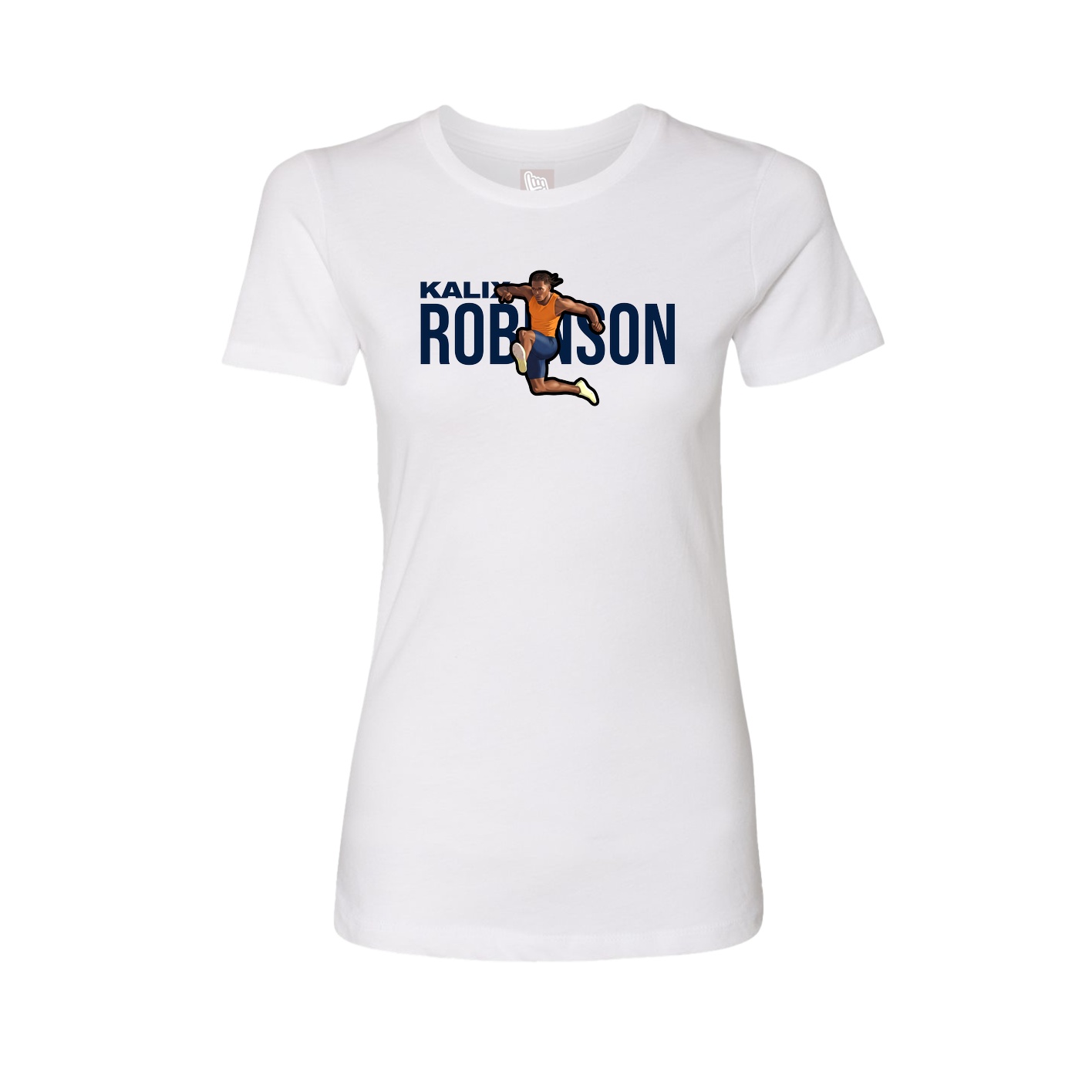 Fitted Women's Tee — Player Name in White