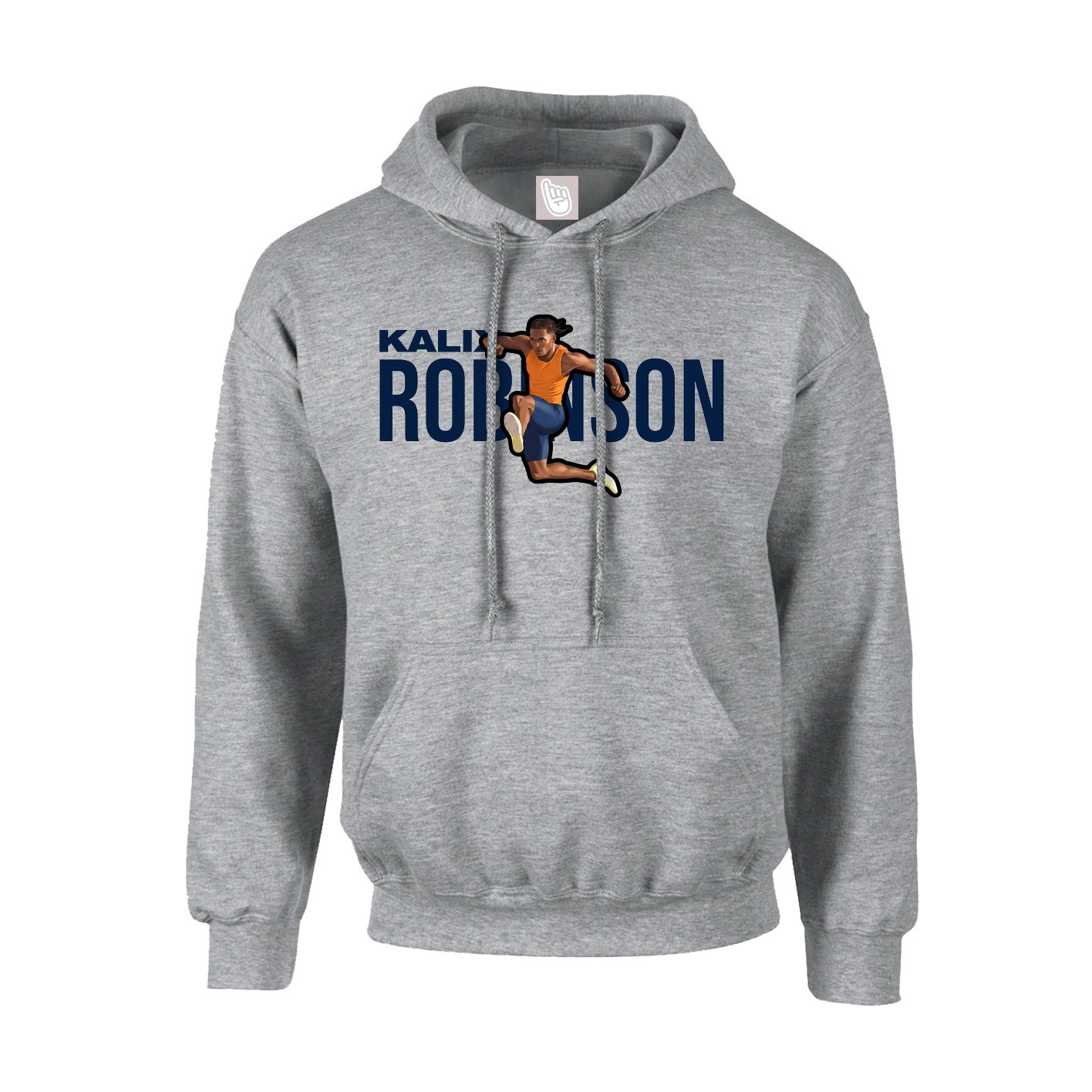 Hoodie — Player Name in Grey