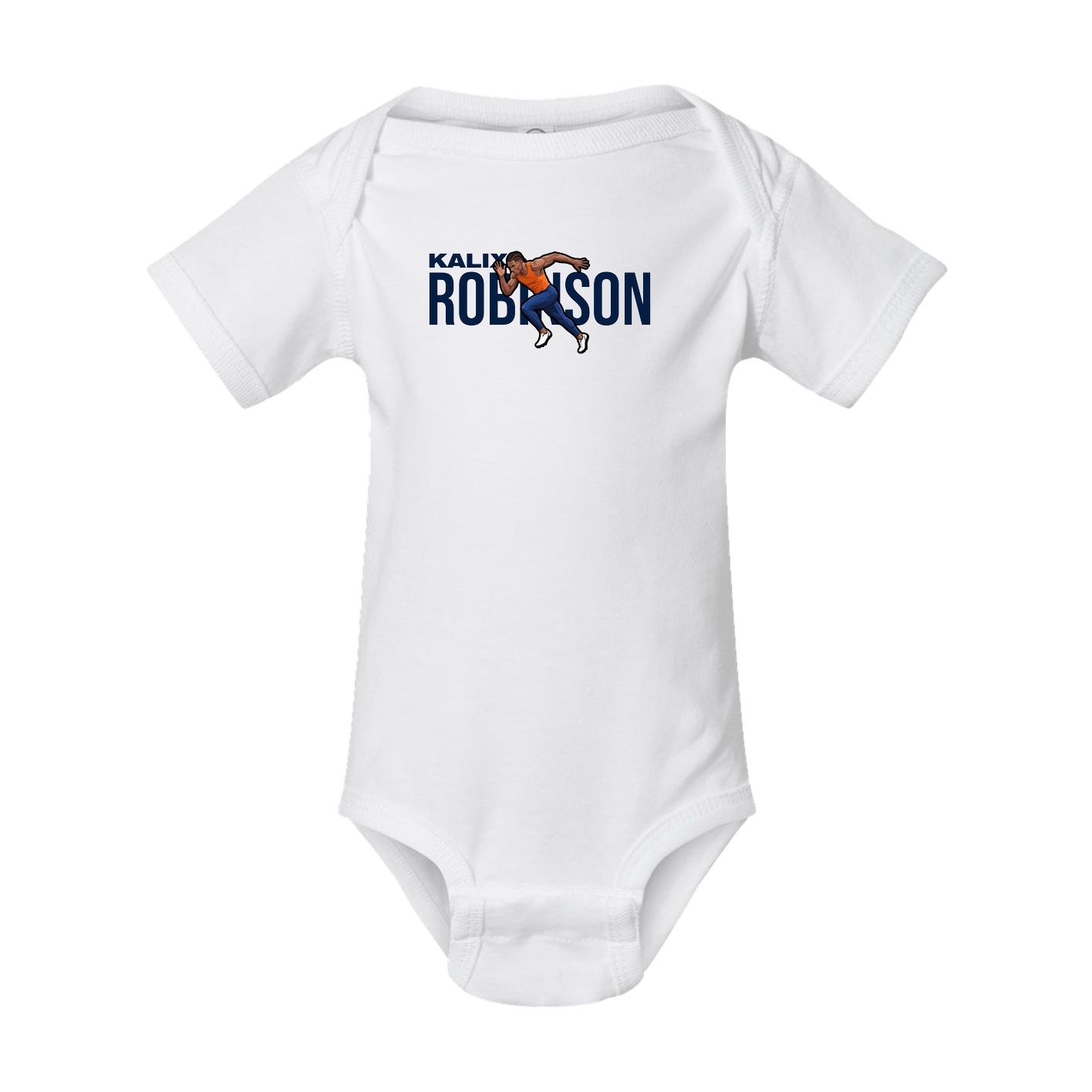 Baby Onesie — Player Name in White