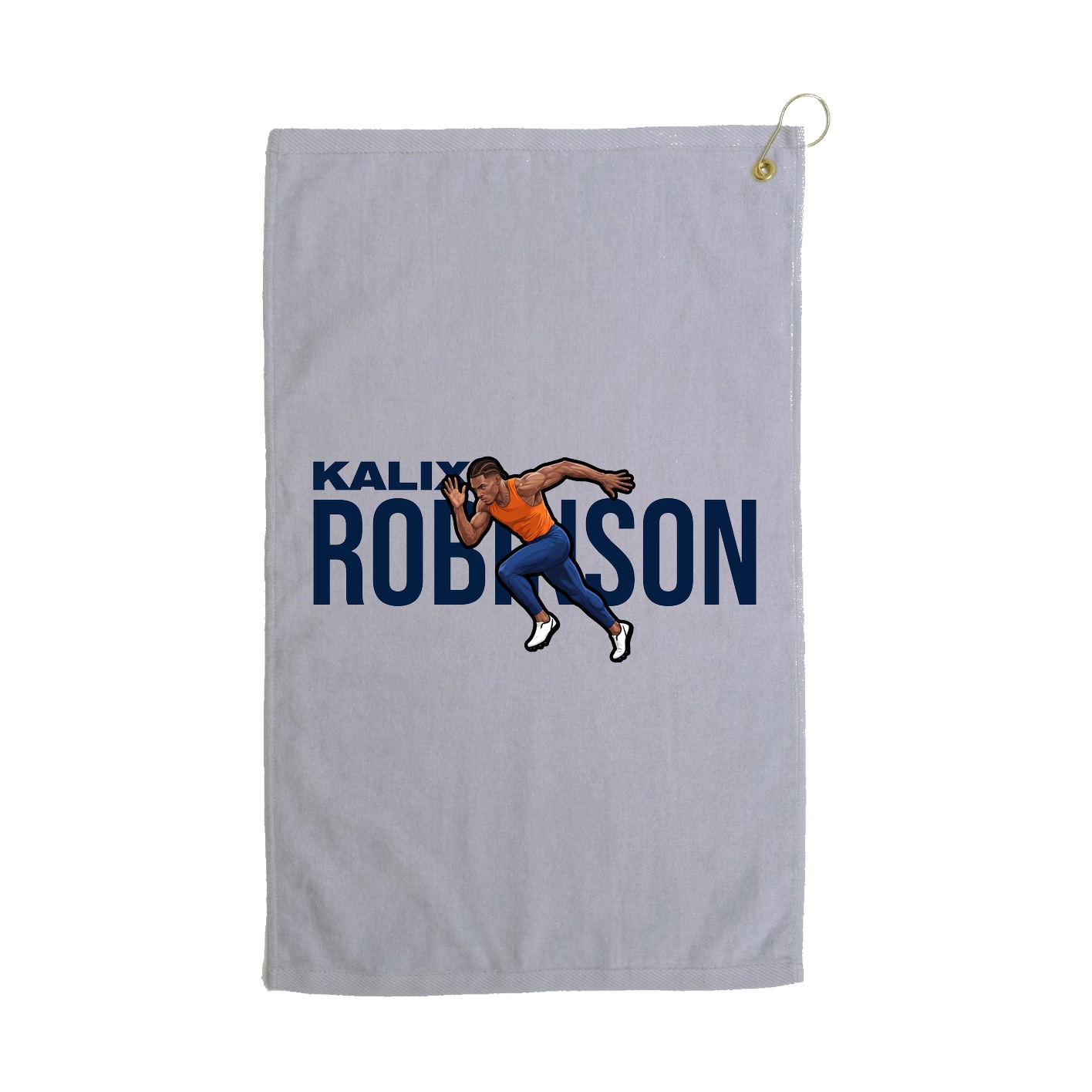 Golf Towel — Player Name in Grey