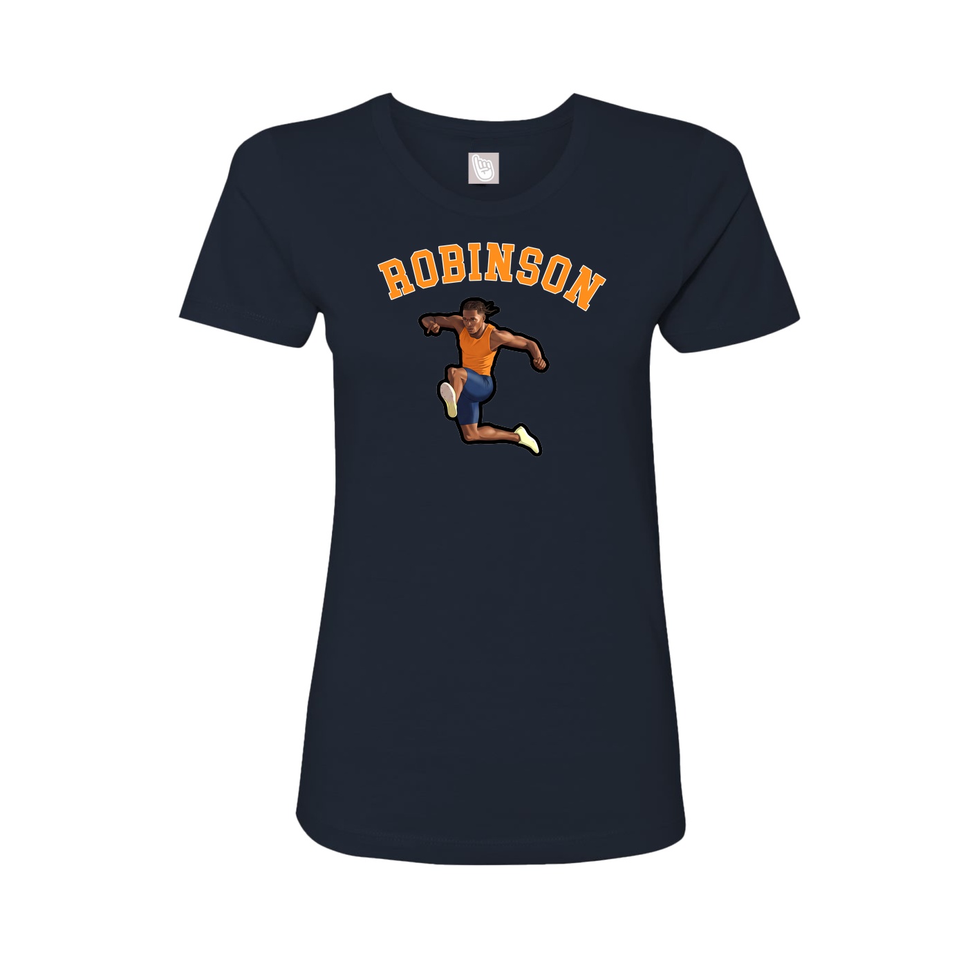 Fitted Women's Tee — Shirsey Arch in Navy