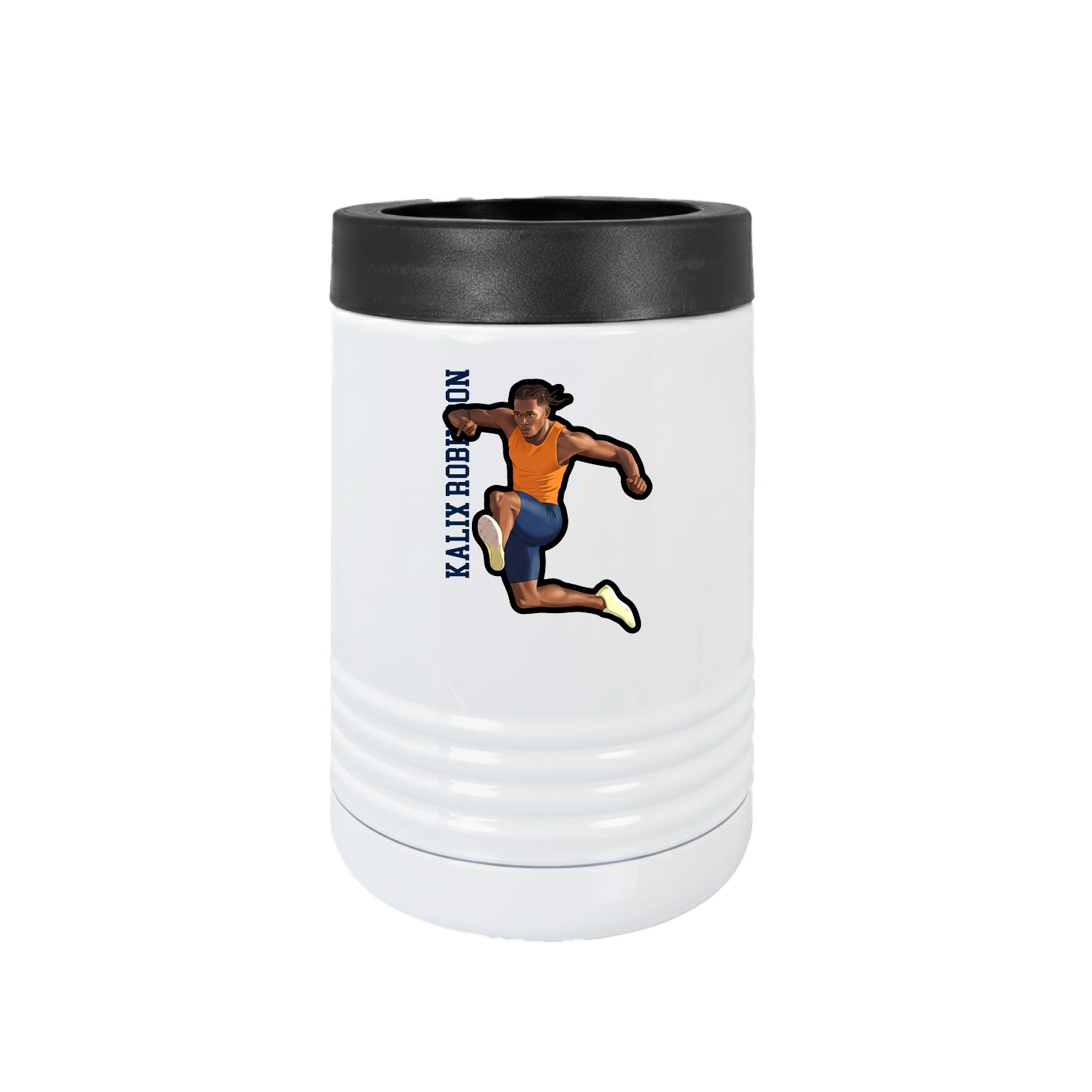 Beverage Holder — Name Vertical in White