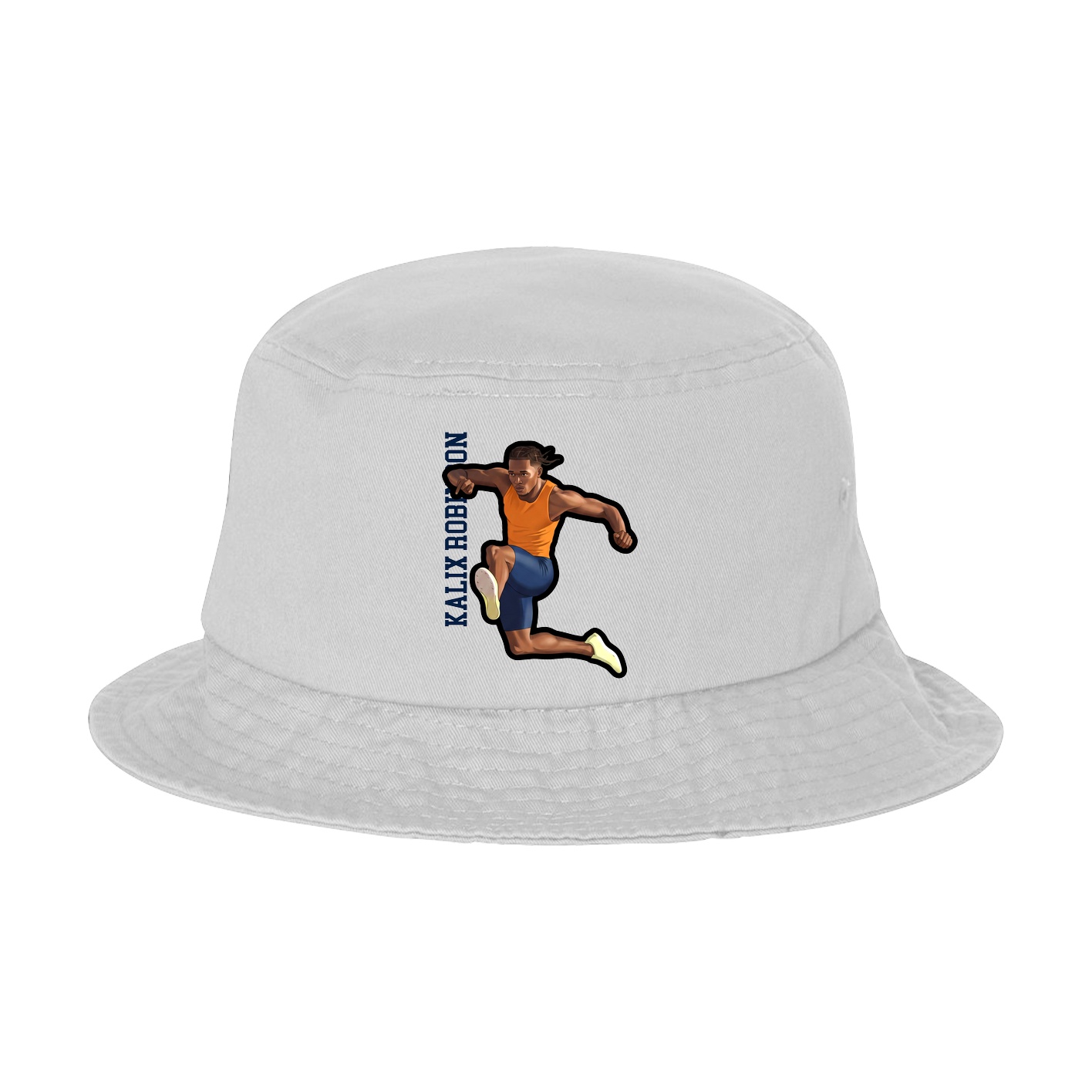 Bucket Cap — Name Vertical in White