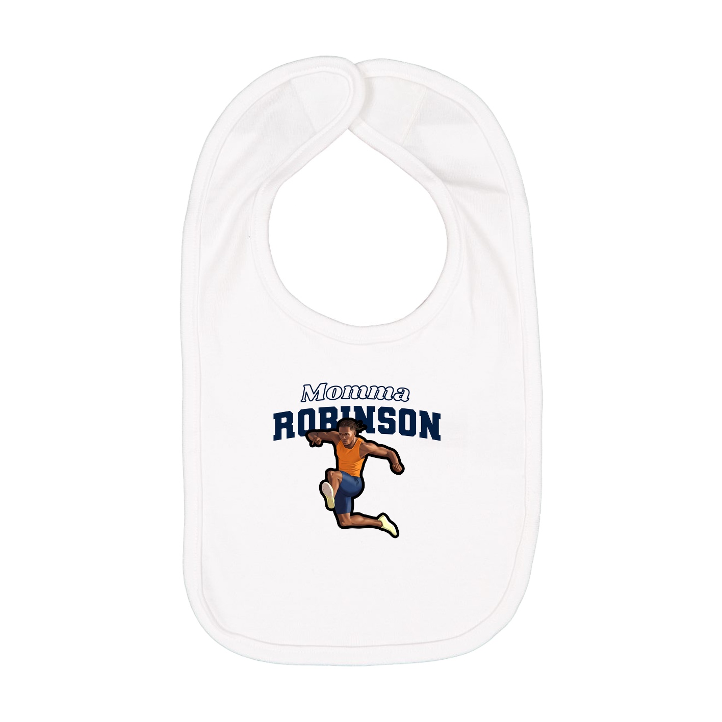 Infant Bib — Mothers Day Block in White