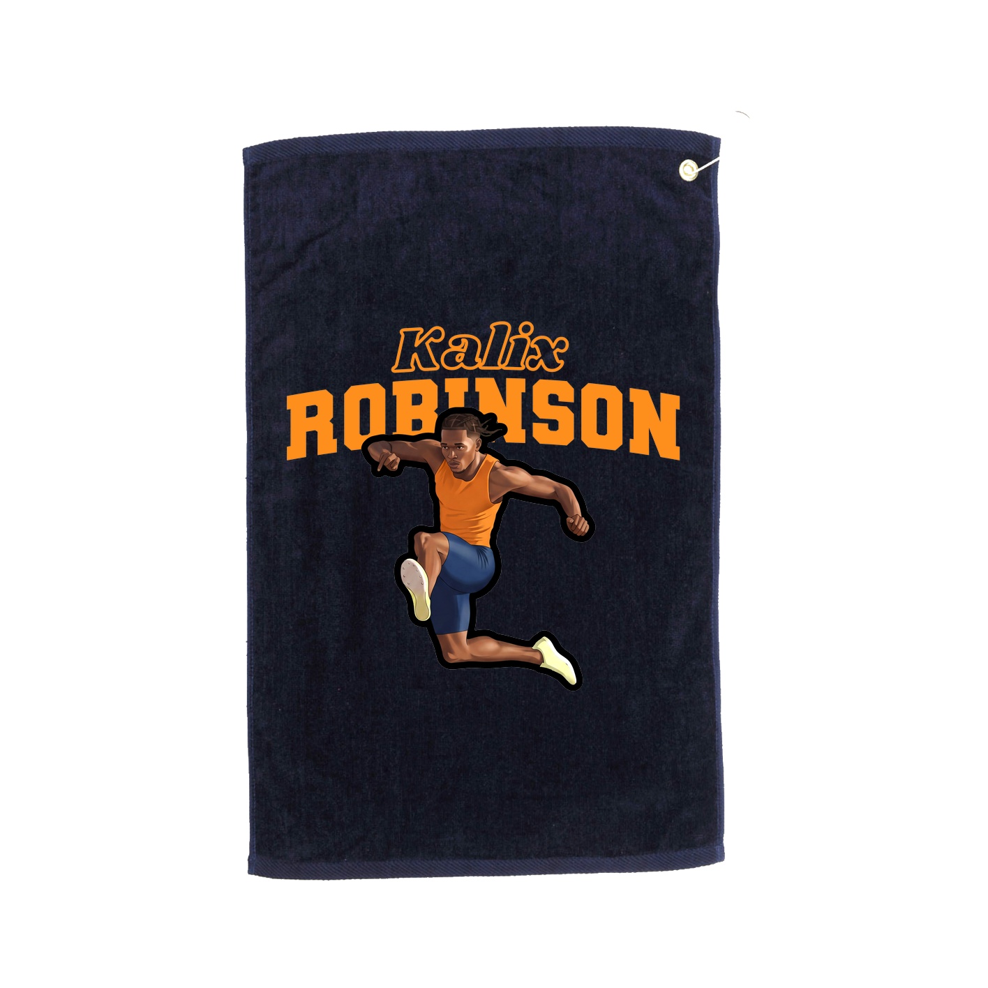 Golf Towel — Name Arch in Navy