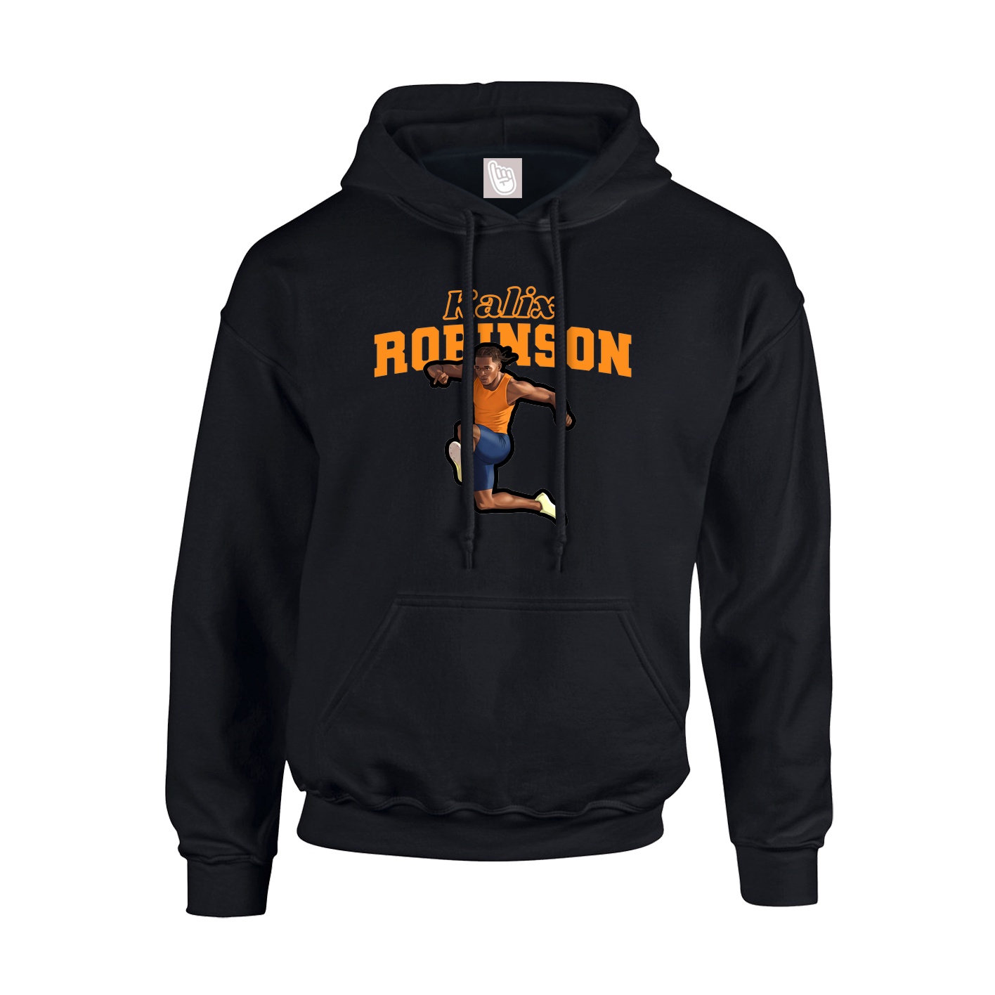 Youth Hoodie — Name Arch in Black