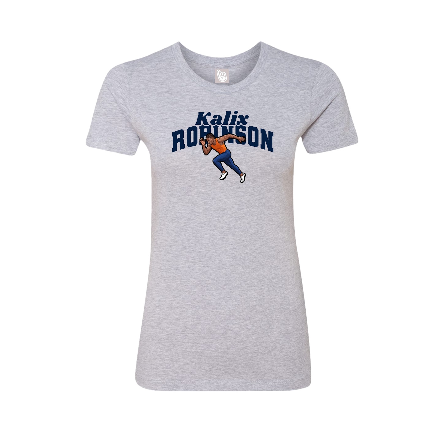 Fitted Women's Tee — Signature Arch in Grey