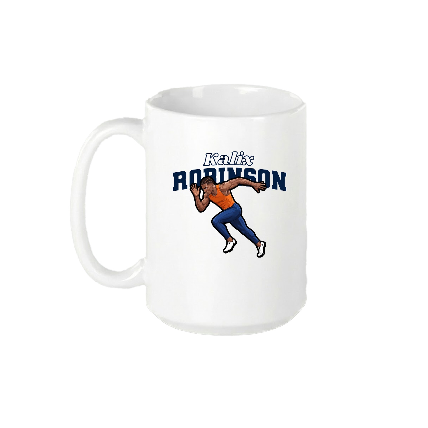 15oz Coffee Mug — Name Arch in White