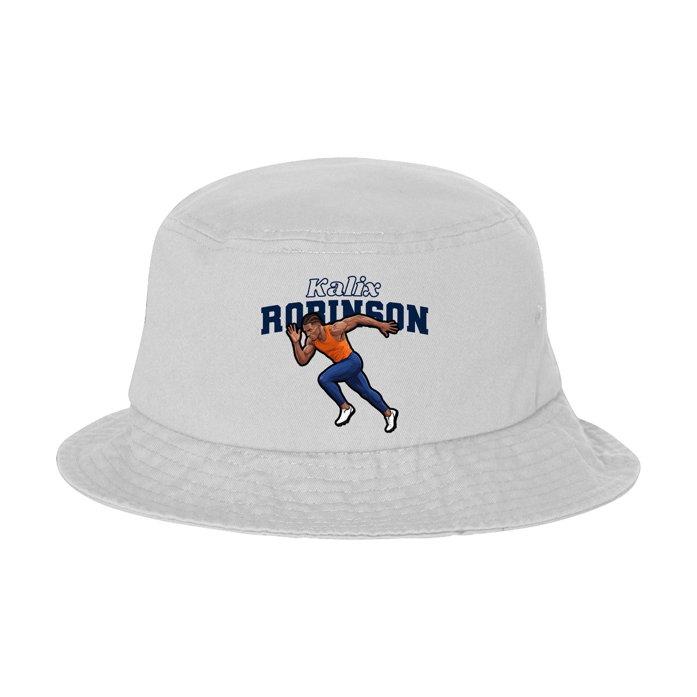 Bucket Cap — Name Arch in White