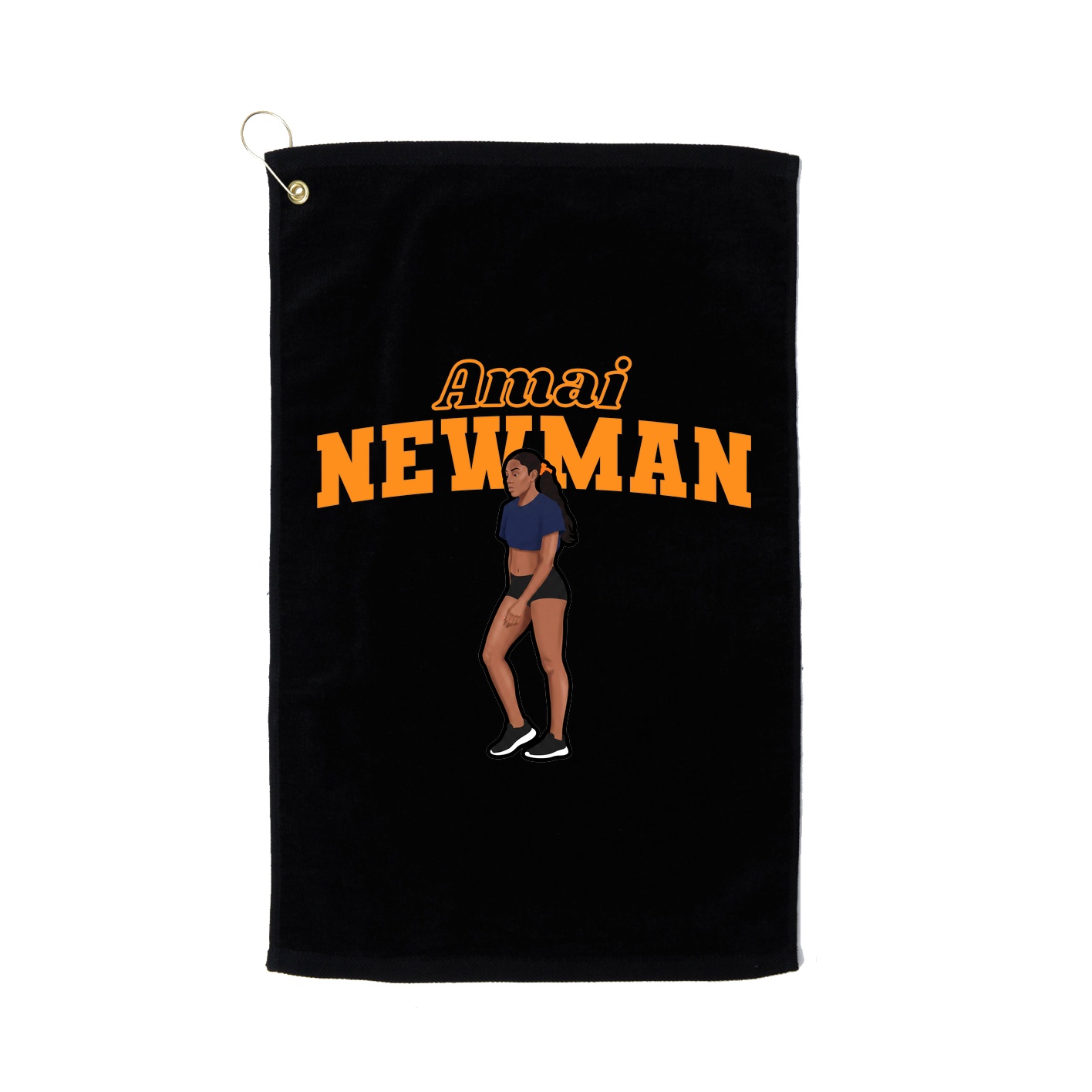 Golf Towel — Name Arch in Black
