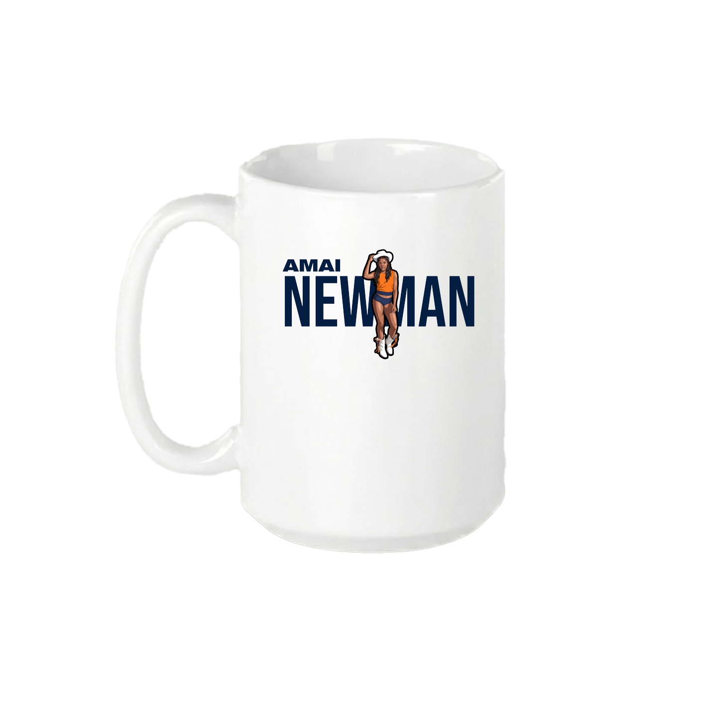 15oz Coffee Mug — Player Name in White