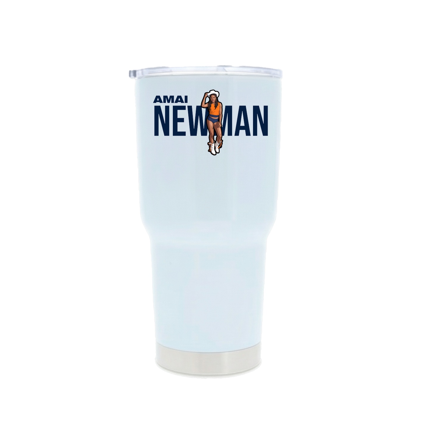 30oz Stainless Steel Tumbler — Player Name in White
