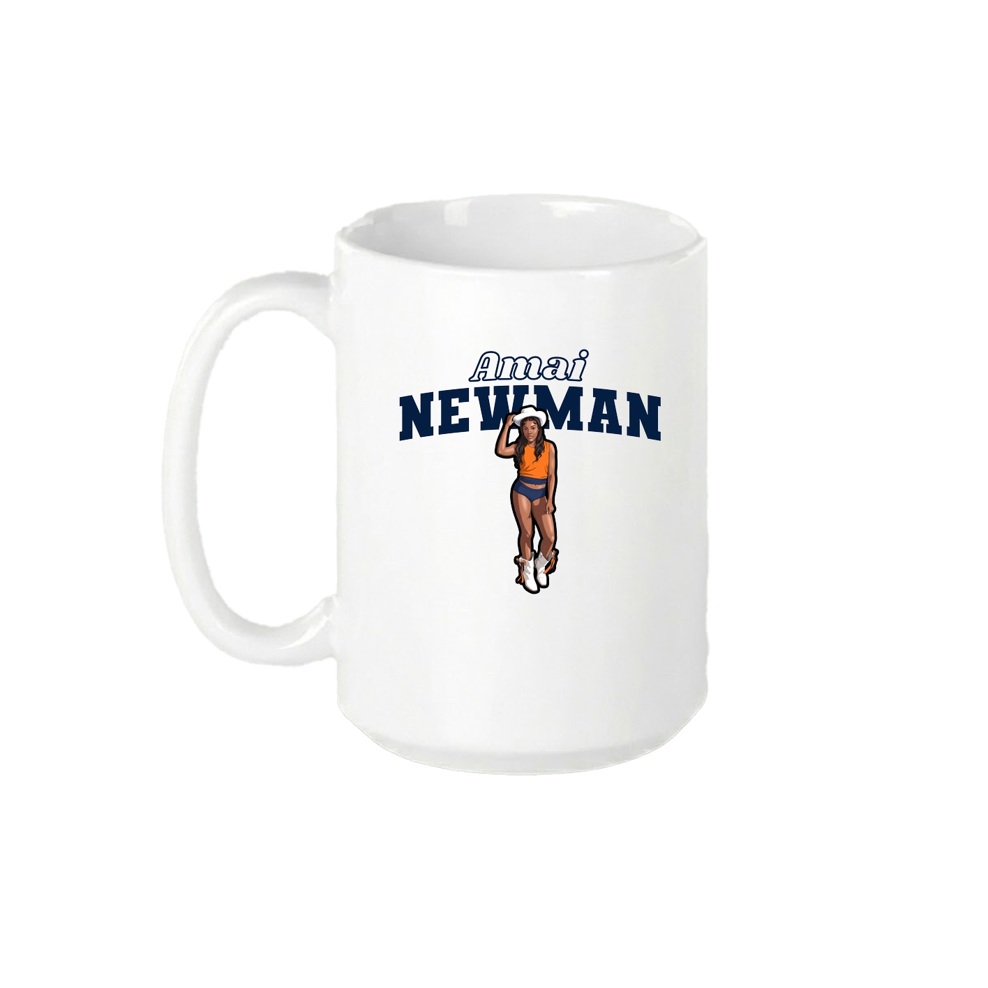 15oz Coffee Mug — Name Arch in White